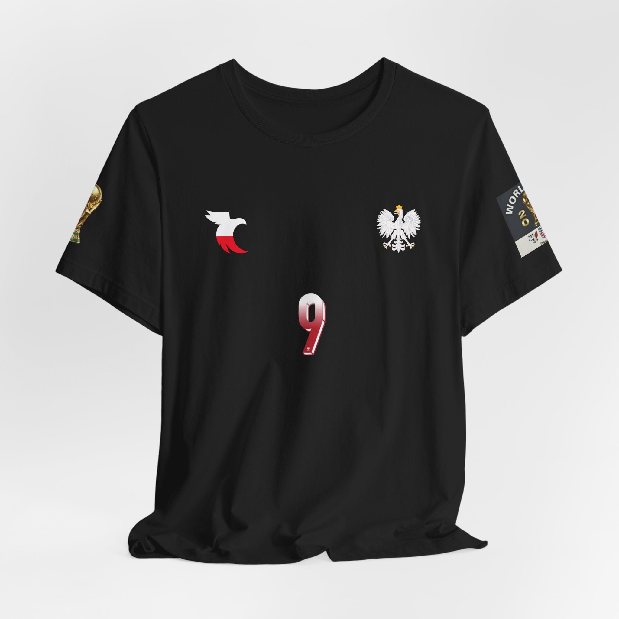 Lewandowski 9 Soccer Jersey Tee | Poland Football Shirt