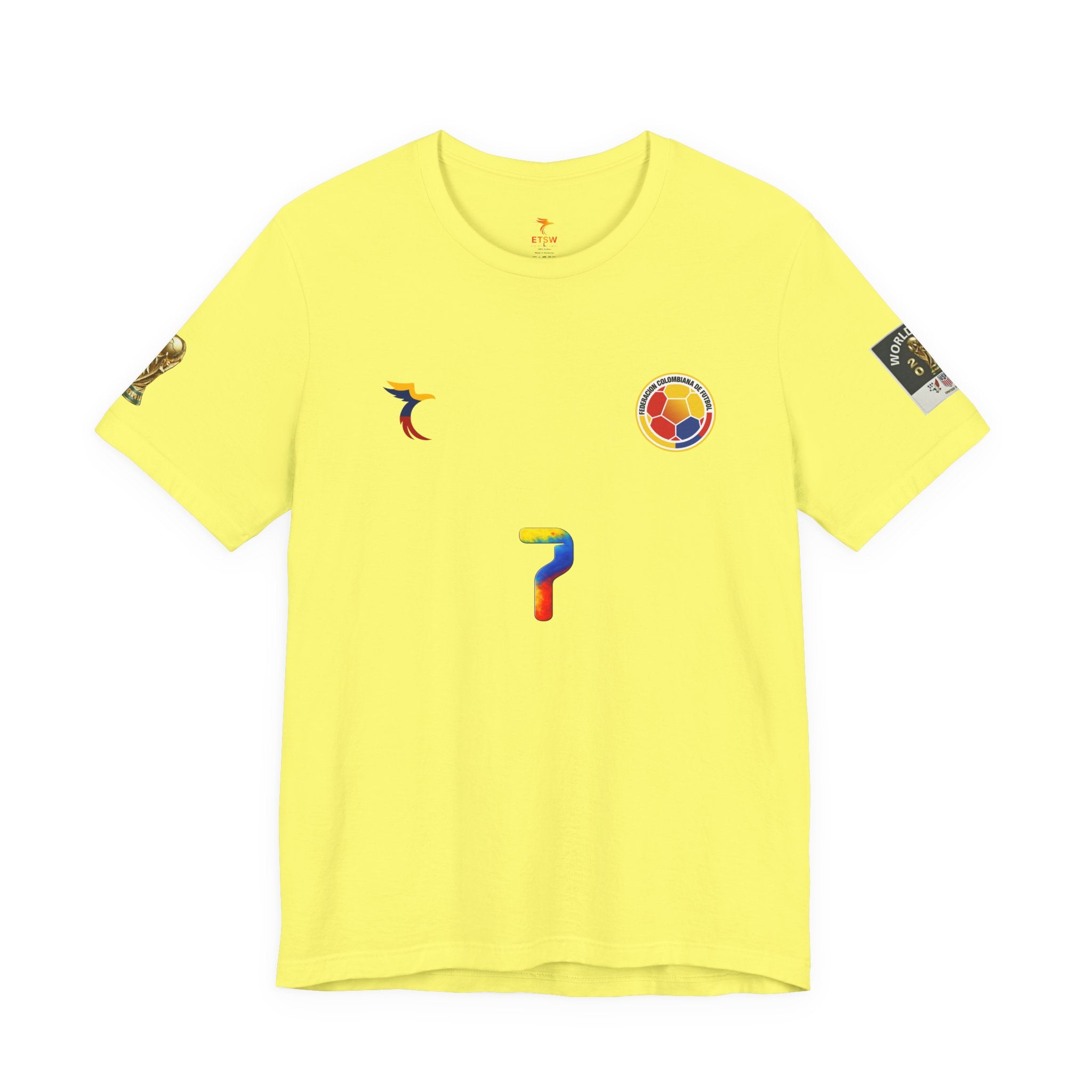 Diaz 7 Columbia Soccer Jersey Tee | Colombia Flag Number Shirt