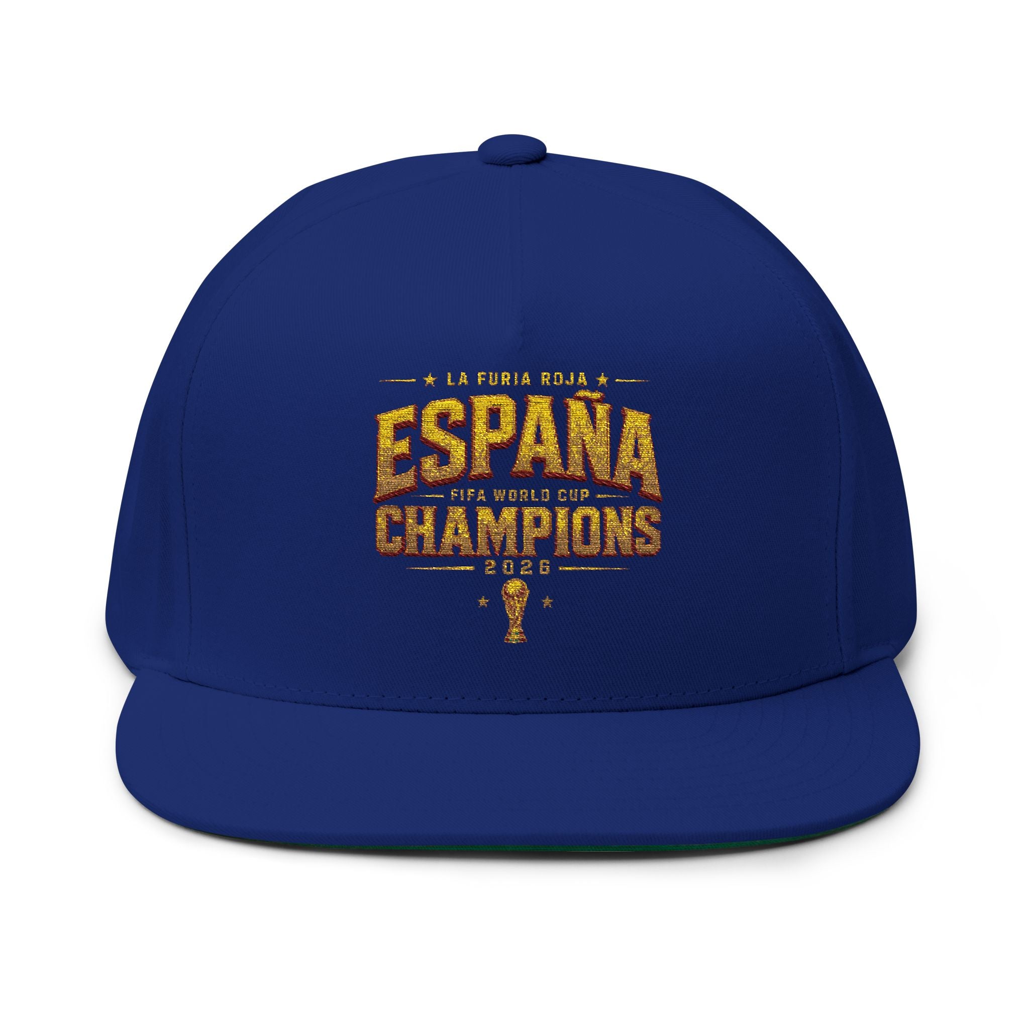 España Champions Flat Bill Cap — Embroidered World Cup Soccer Hat