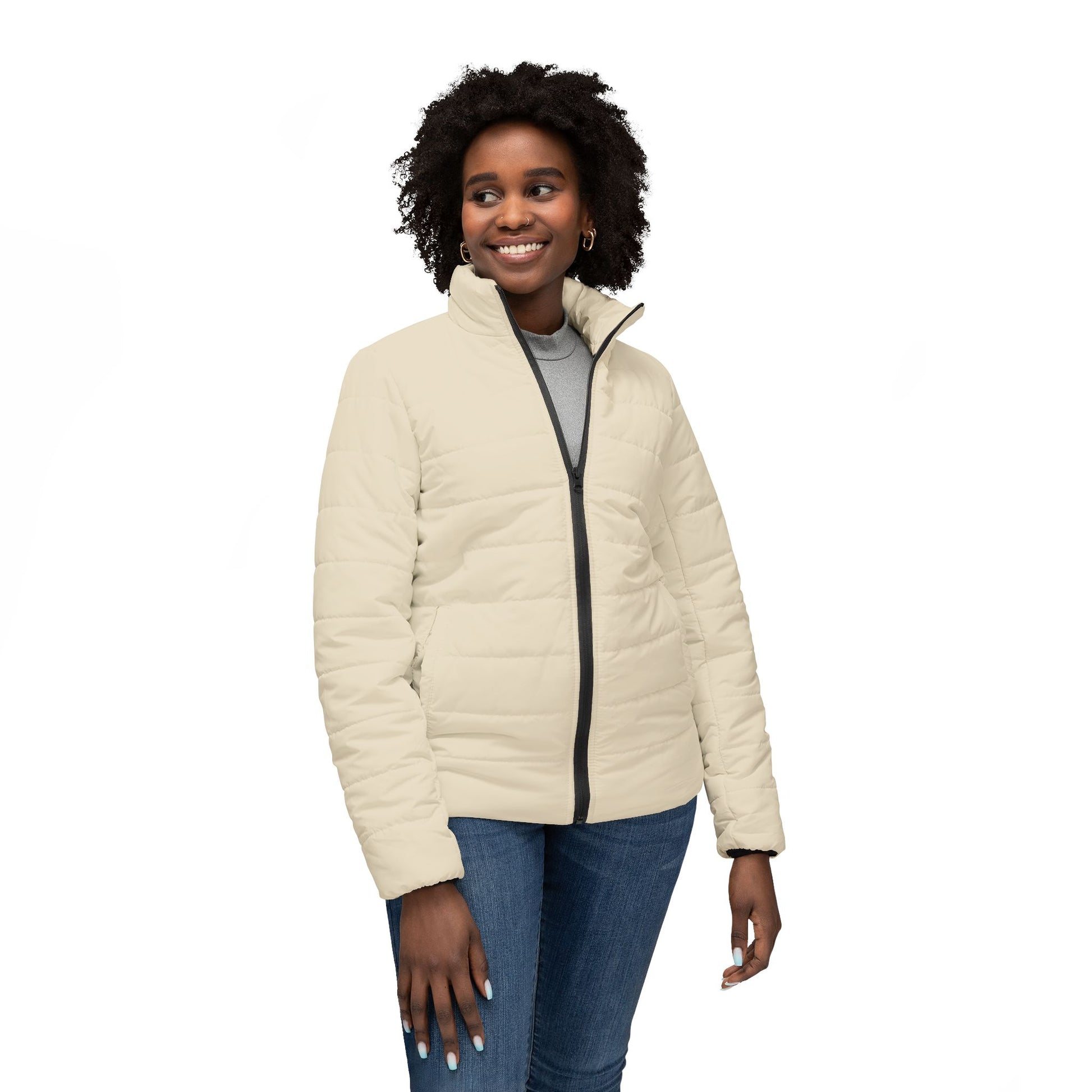 Chic Women’s AOP Puffer Jacket for Cozy Style image 2
