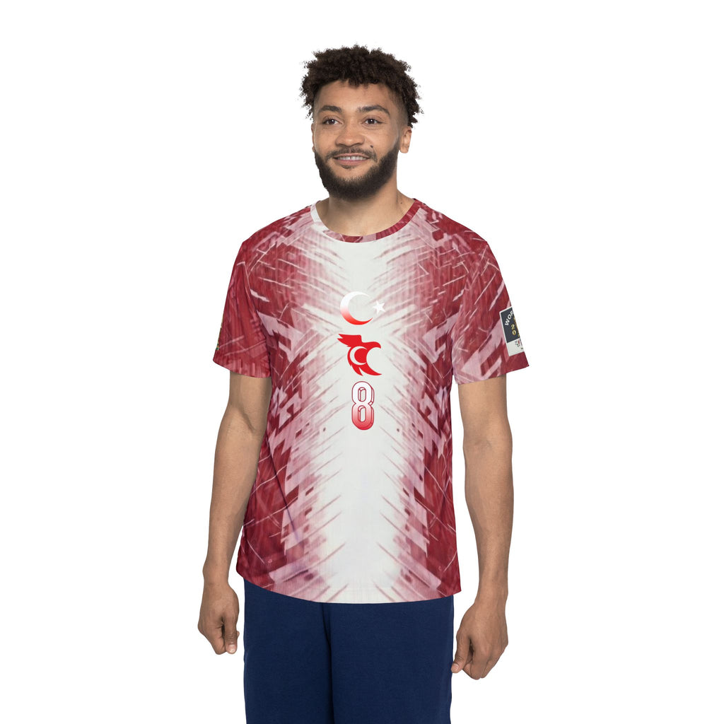 Soccer Jersey — Red Arda Güler #8 Full-Print Sports Shirt