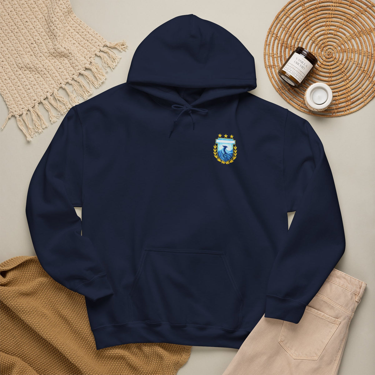 Messi #10 Argentina Light Blue Hoodie — Soccer Jersey Style Pullover