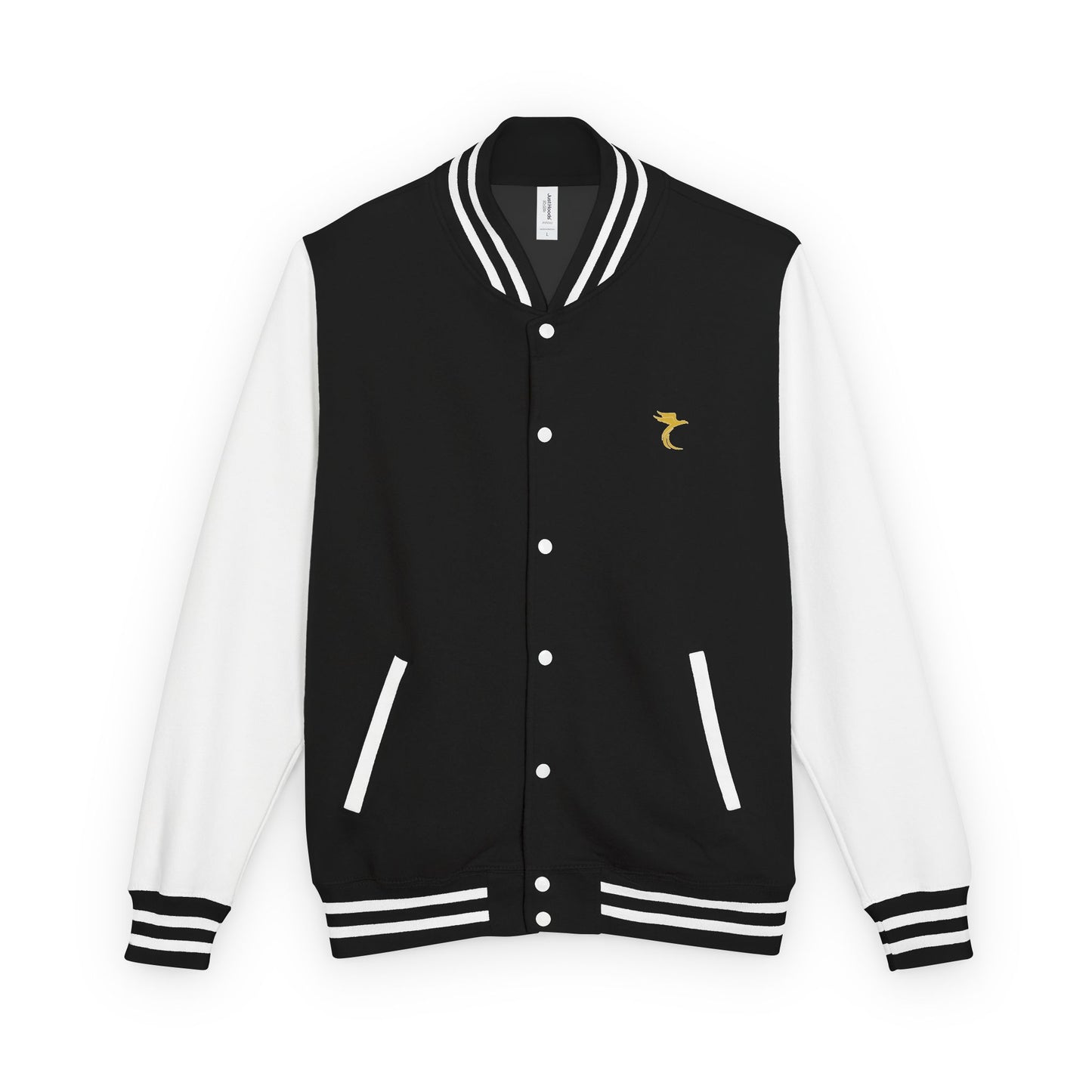 Gold Pheonix Embroidered Letterman Jacket