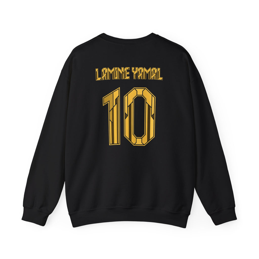 Lamine Yamal #10 soccer crewneck sweatshirt in black