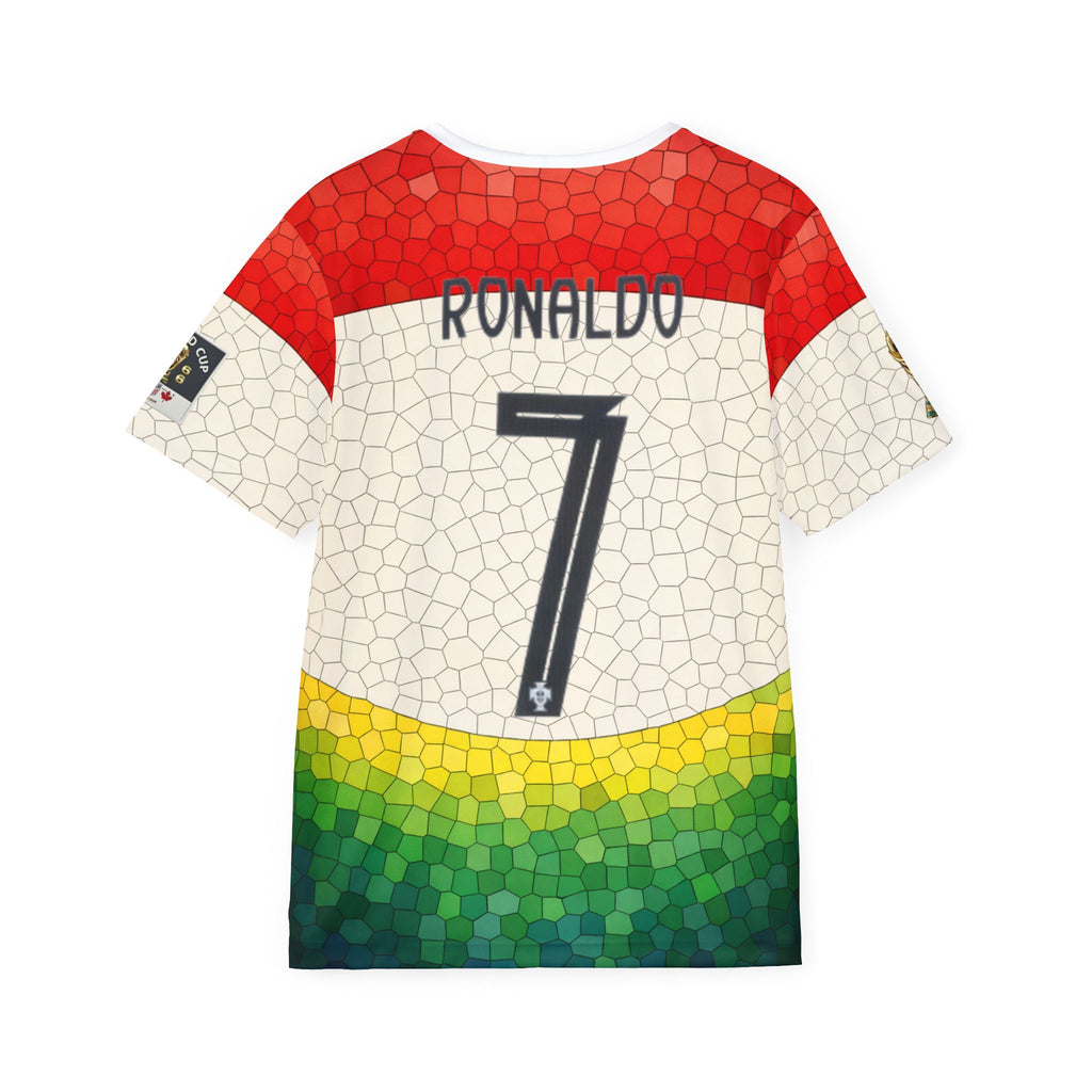Ronaldo #7 Portugal Mosaic Soccer Jersey – All-Over Print Fan Shirt