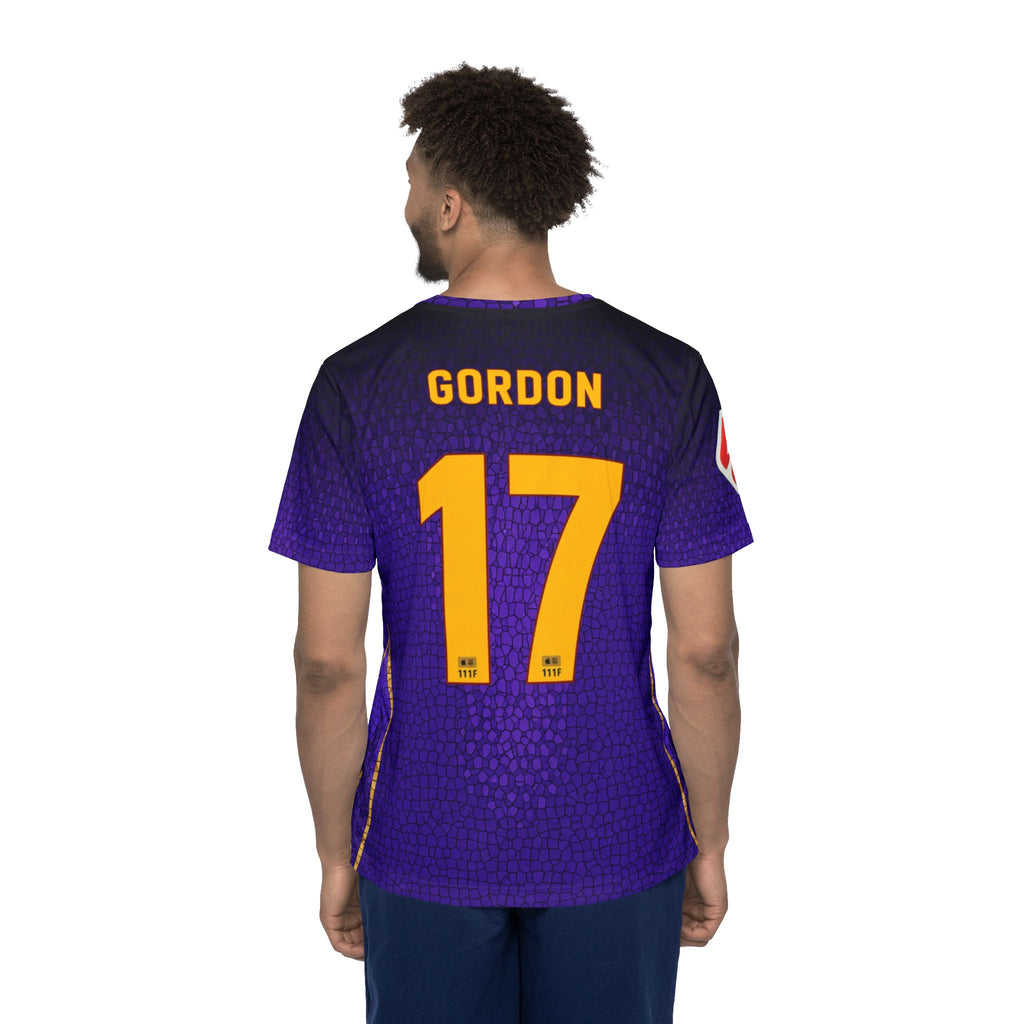 Purple Custom Sports Jersey — Personalized Number 17 "Gordon" Athletic Tee