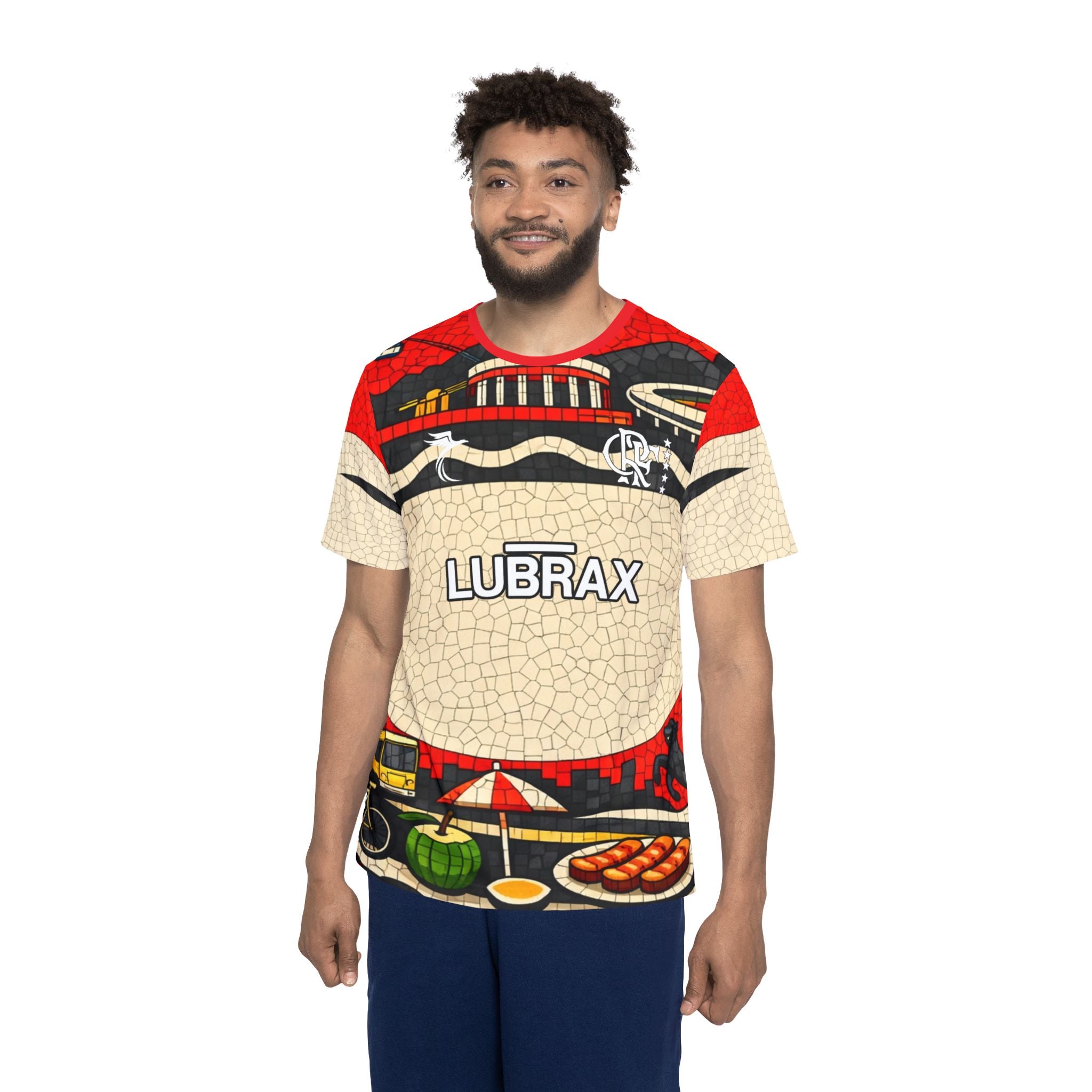 Men's Jersey — Vintage Asian Street Food Mosaic Print