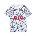 Men's All-Over Print Football Jersey — Geometric White/Navy with AIA Logo and Number 18