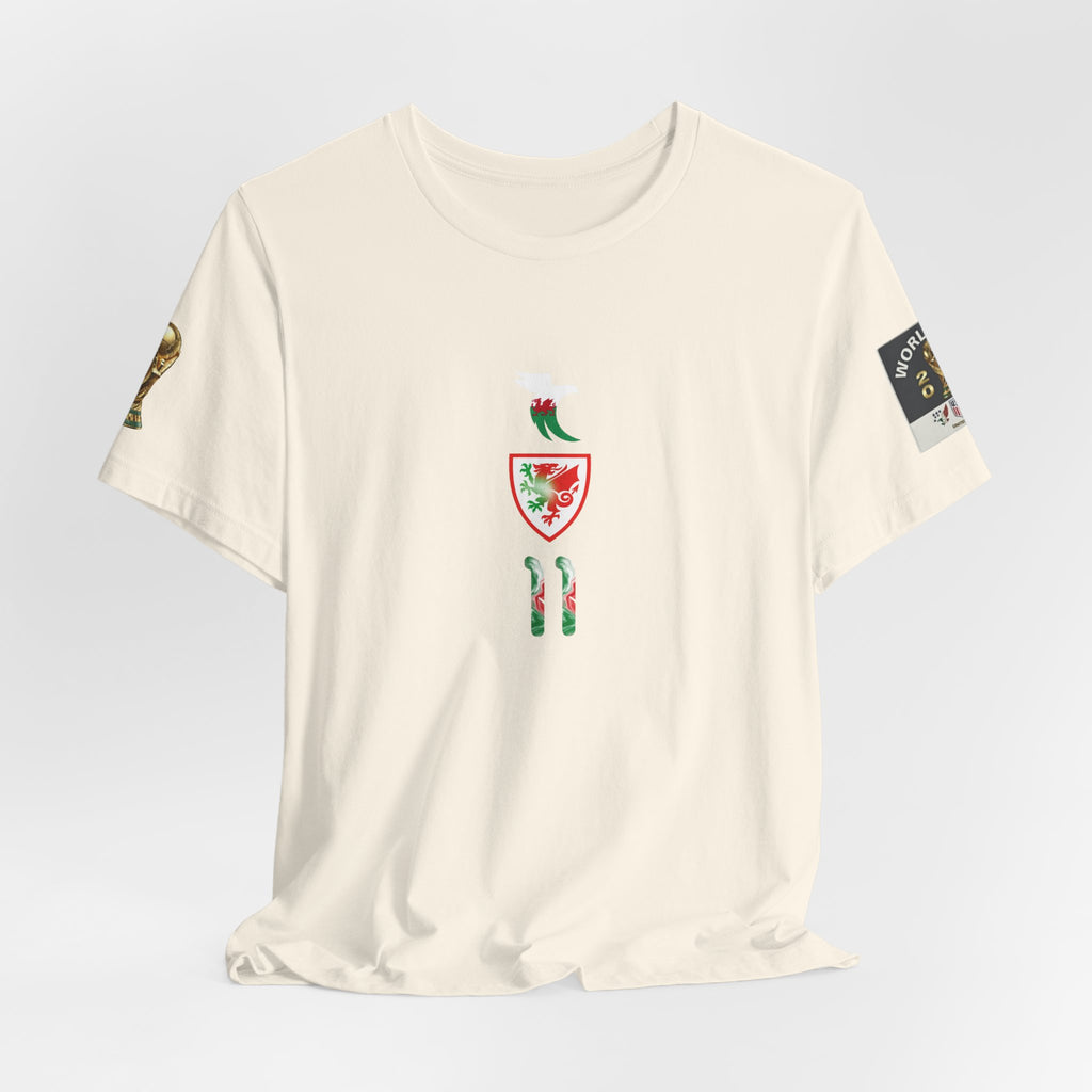 Wales Soccer Jersey Tee — Number 11 ‘Johnson’ Fan Shirt