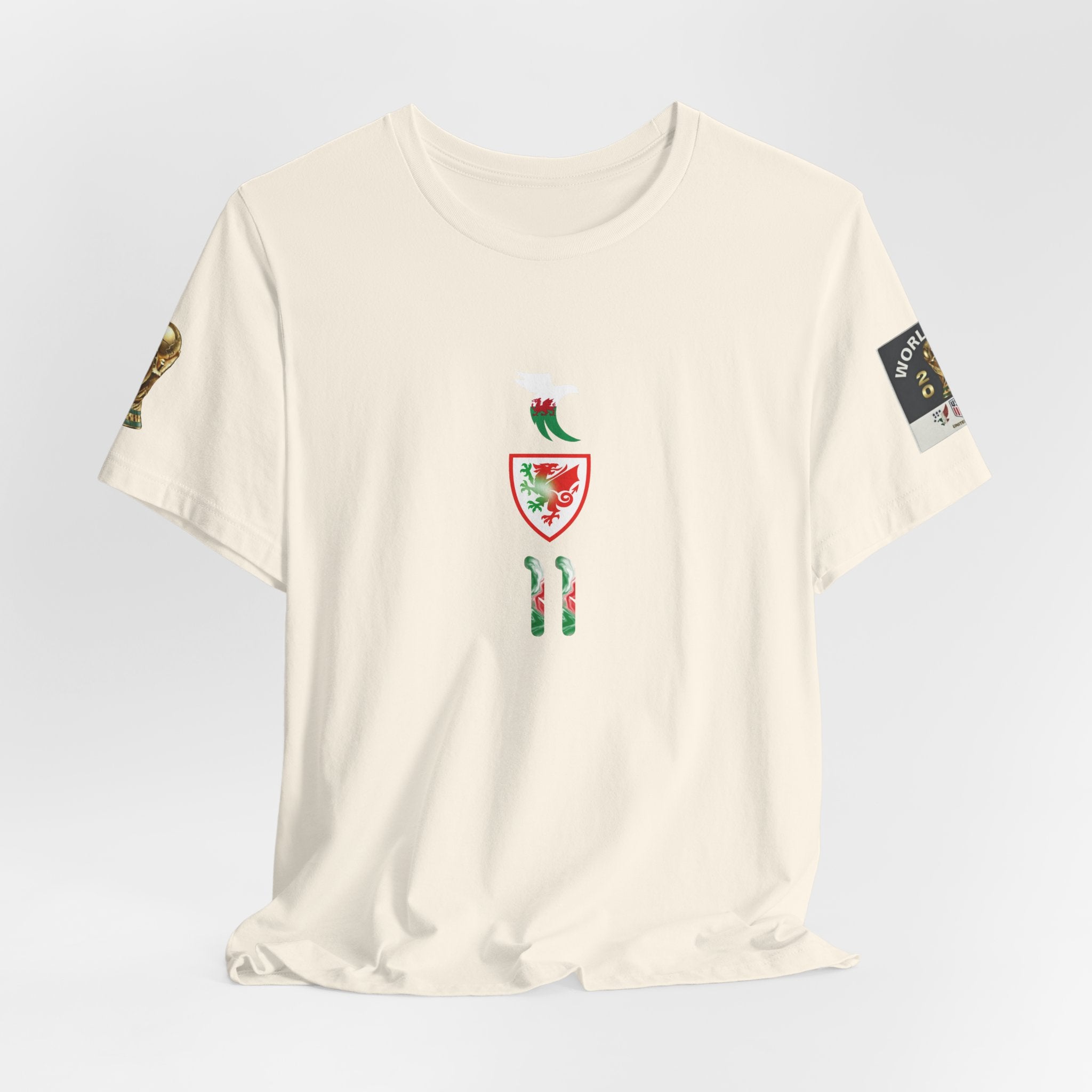 Wales Soccer Jersey Tee — Number 11 ‘Johnson’ Fan Shirt