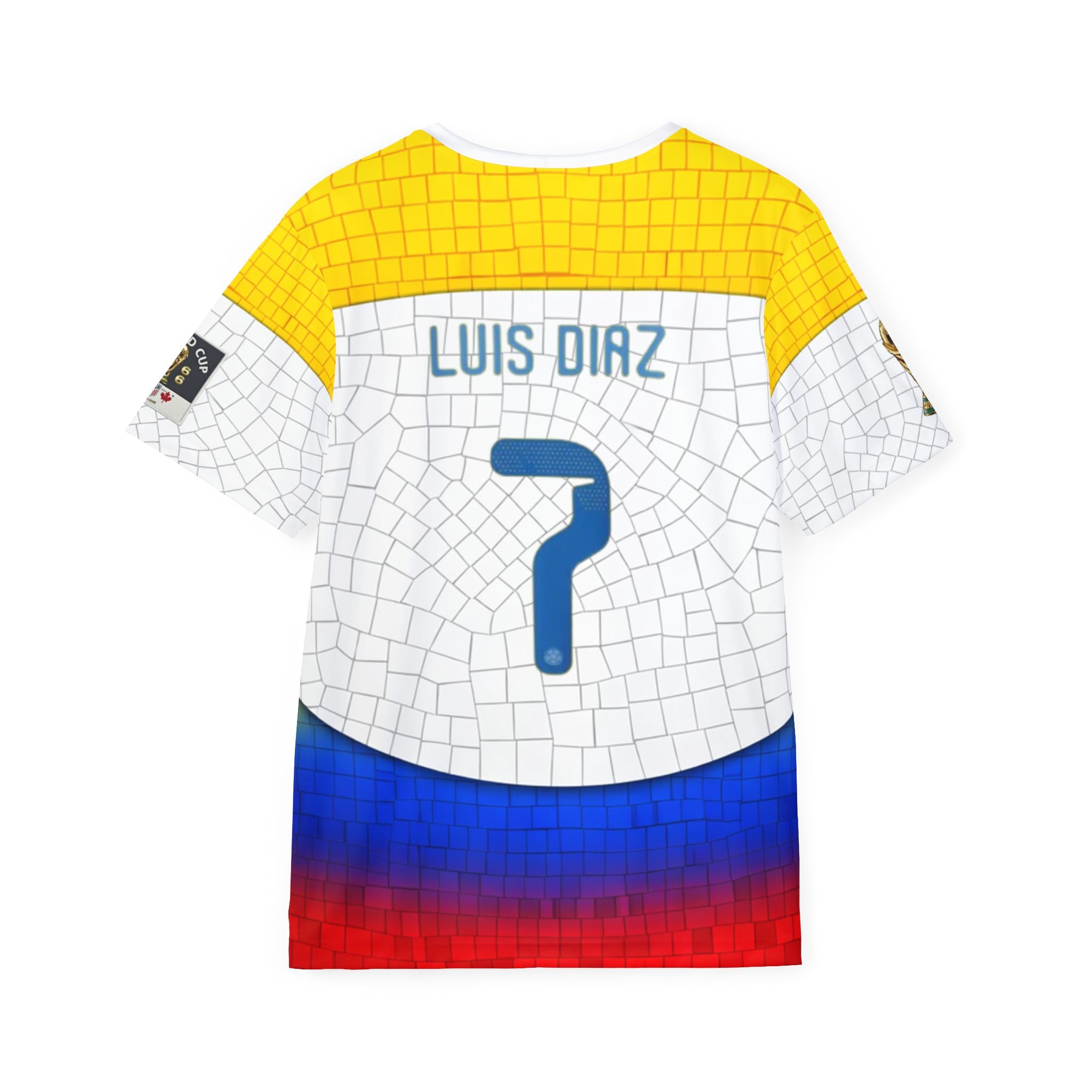 Mosaic Soccer Festival Jersey — Colorful Mediterranean Game Day Tee
