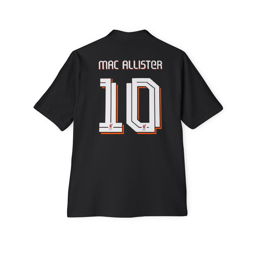 Liverpool-Inspired Men's Polo — 'Mac Allister 10' Embroidered Football Polo