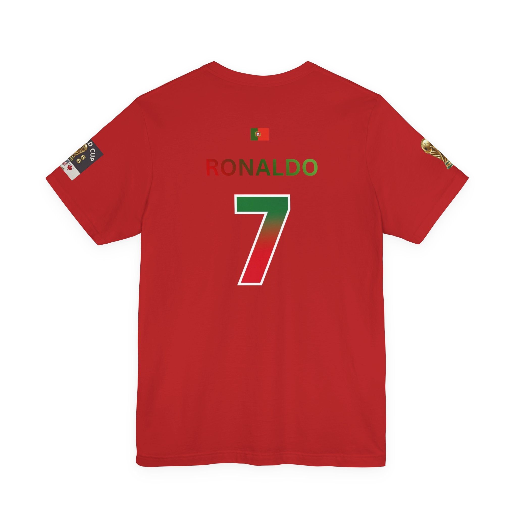 Ronaldo 7 Portugal Jersey Tee | Football Number 7 Soccer Shirt