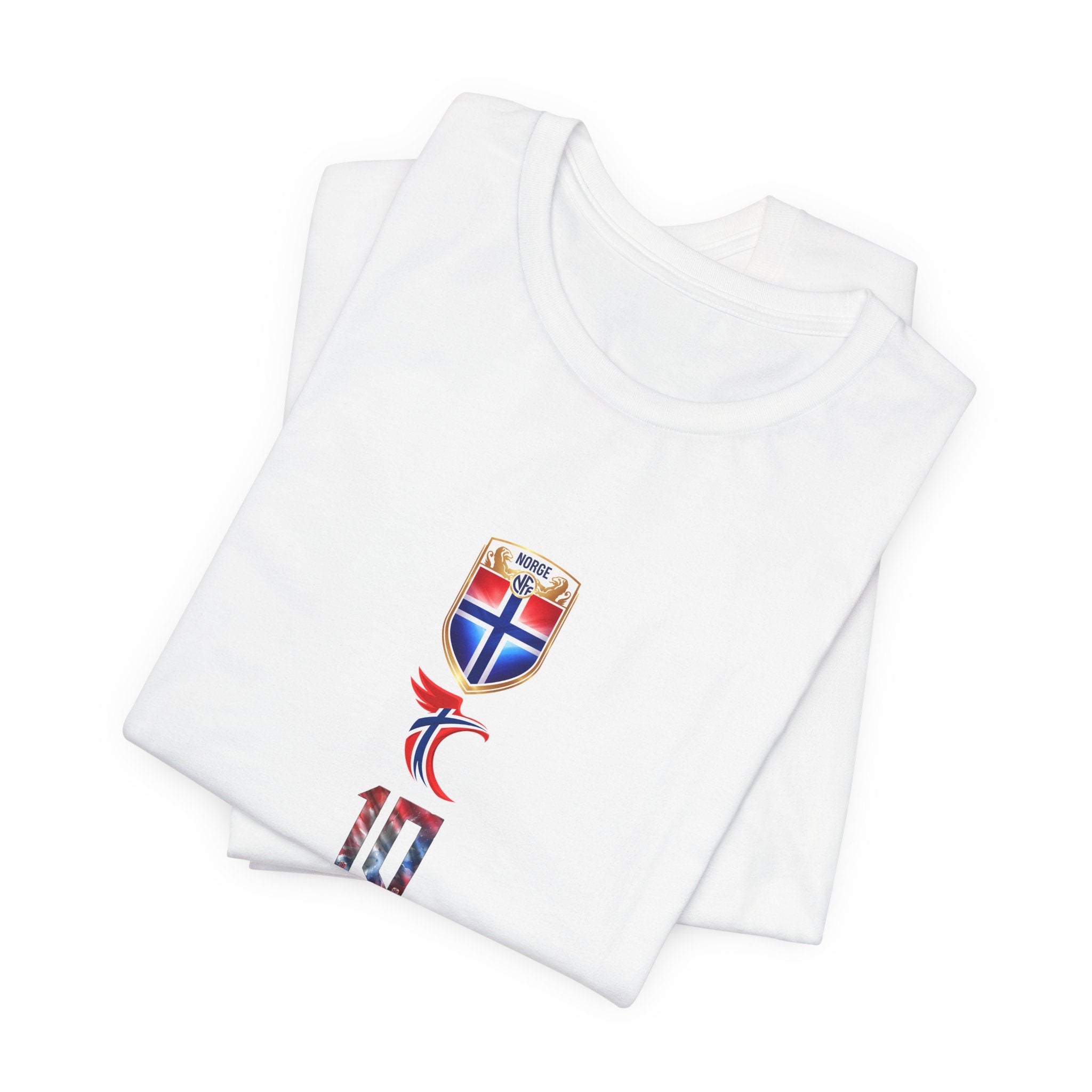 Norwegian Odegaard Jersey Tee — '10' Back Player Number Sports T‑Shirt