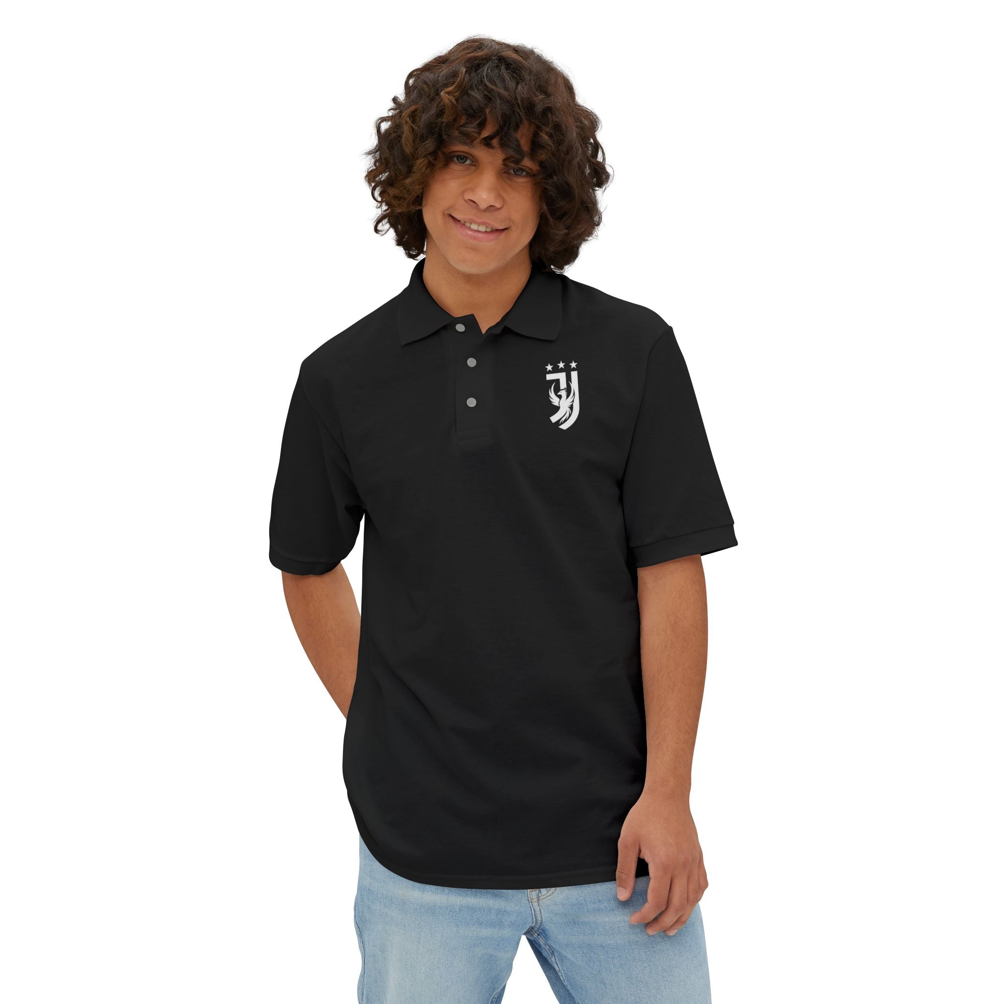 Juventus-Inspired Men's Polo — 'YILDIZ 10' Custom Soccer Jersey Polo