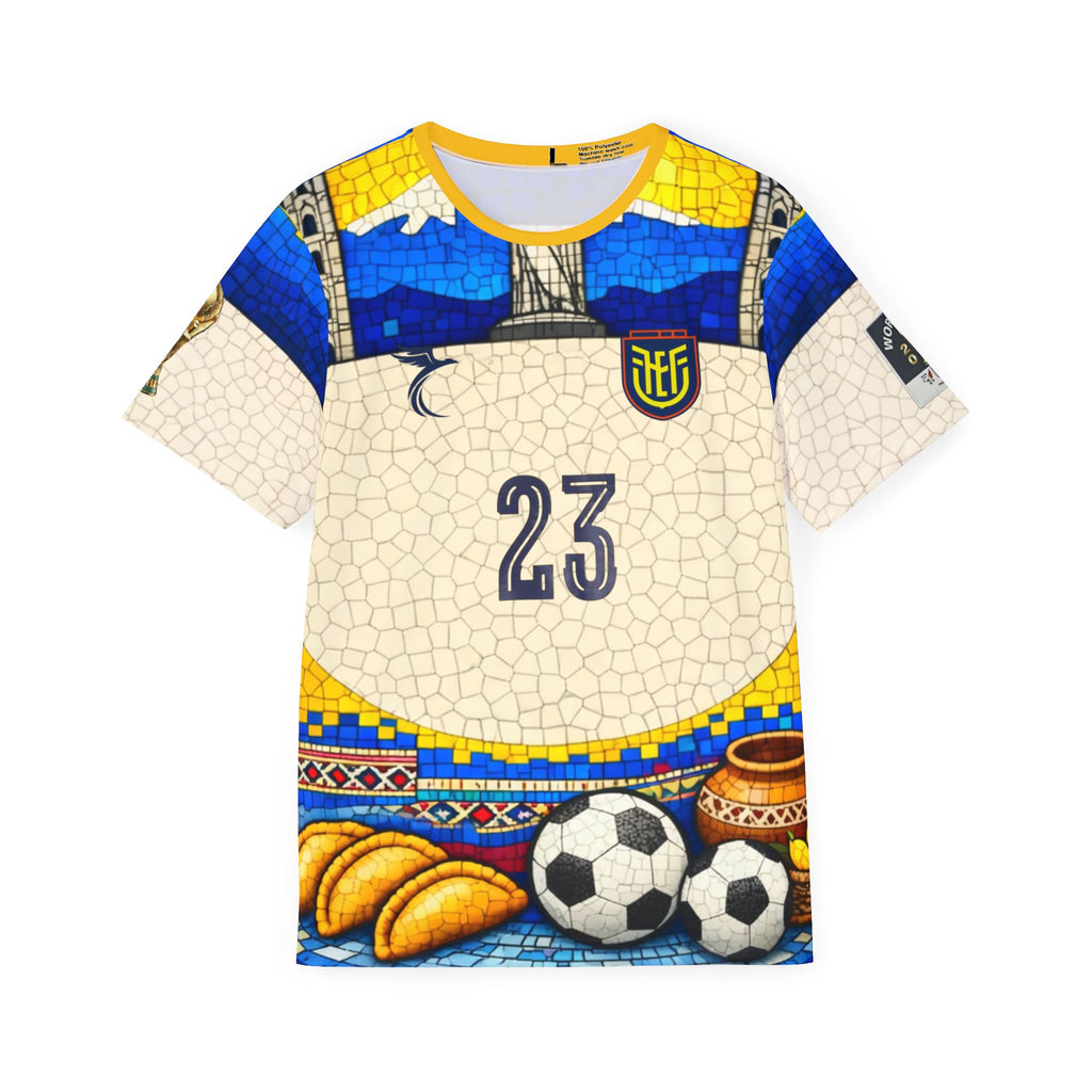 Soccer Jersey — Caicedo #23 Ecuador Mosaic All-Over Print