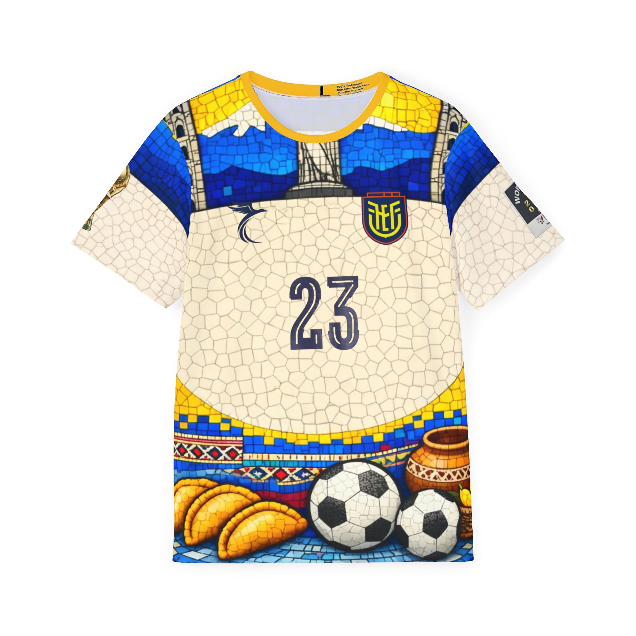 Soccer Jersey — Caicedo #23 Ecuador Mosaic All-Over Print