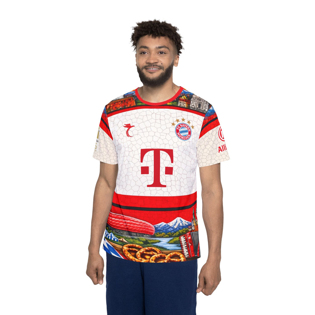 Bavarian Oktoberfest Men’s Sports Jersey — Pretzel & Alpine All-Over Print