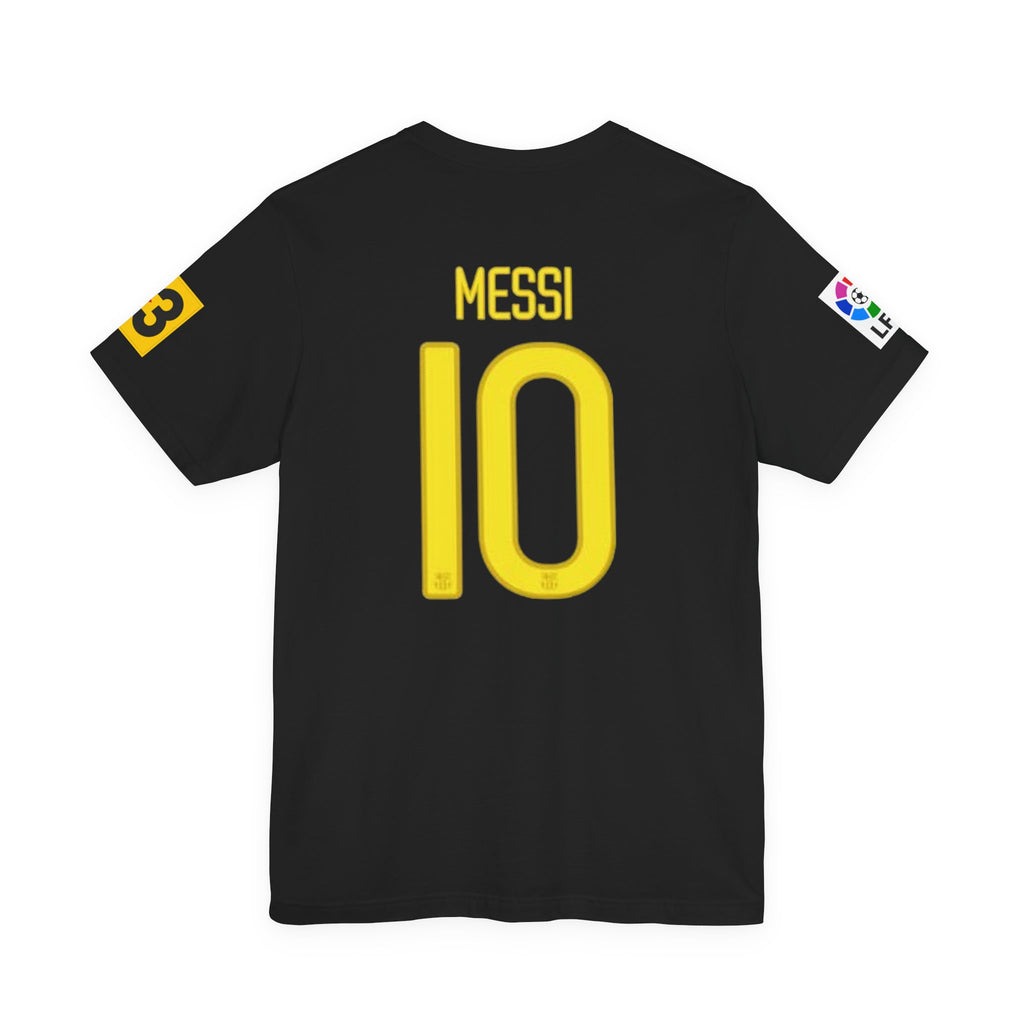 Messi No.10 Black FC Barcelona Jersey Tee — Qatar Foundation Football Shirt