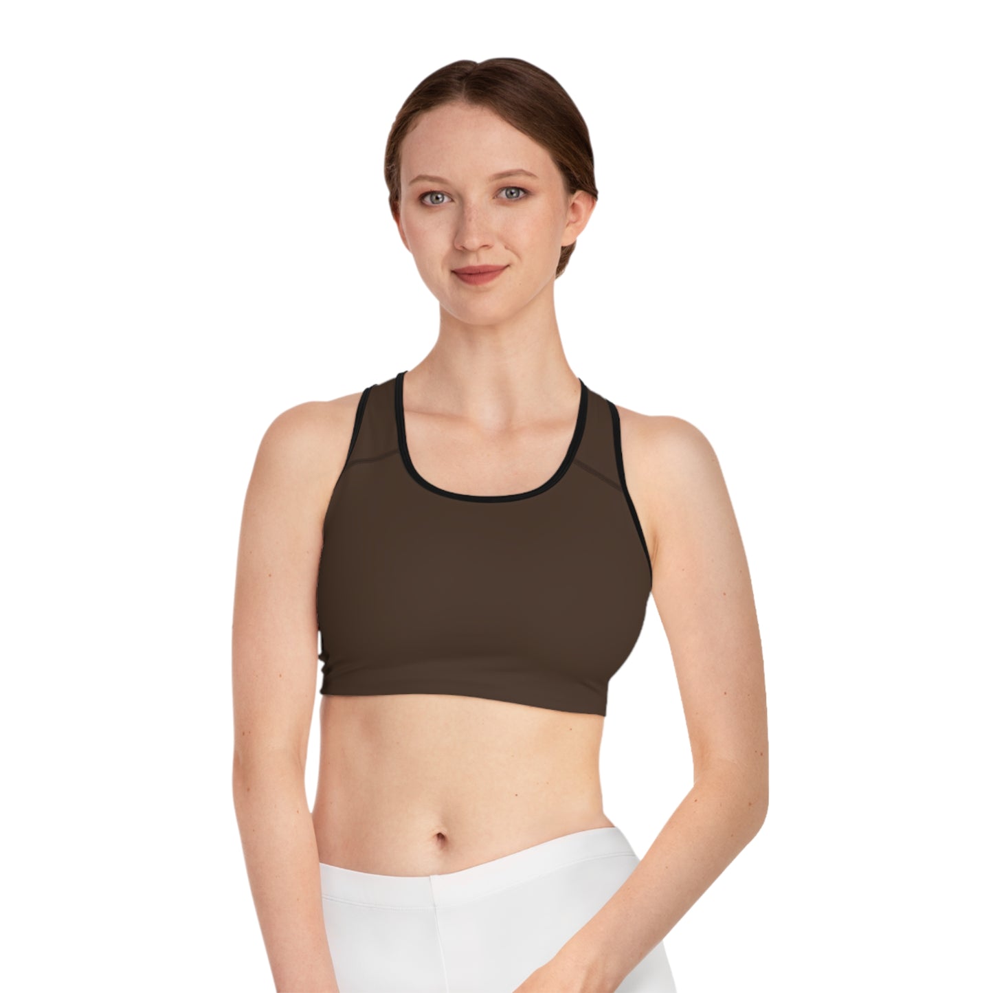 Versatile Brown Sports Bra - Ideal for Workout and Everyday Comfort image 2