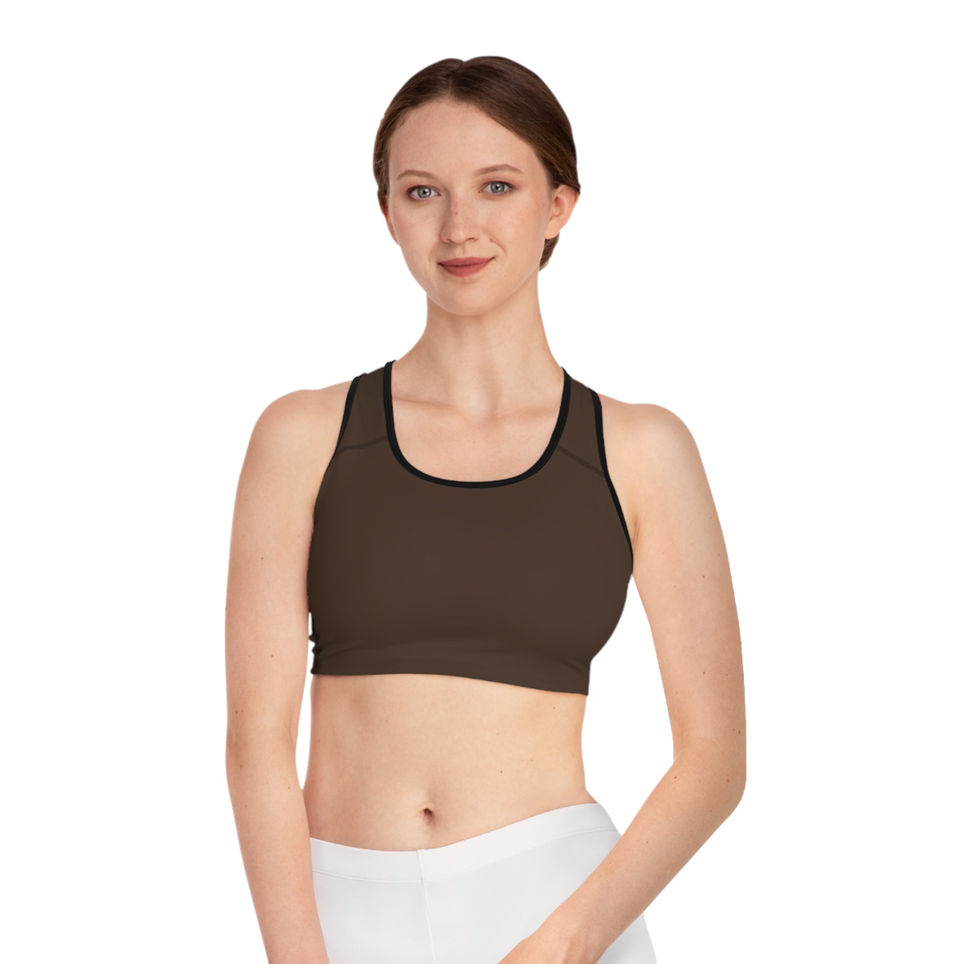 Versatile Brown Sports Bra - Ideal for Workout and Everyday Comfort image 2