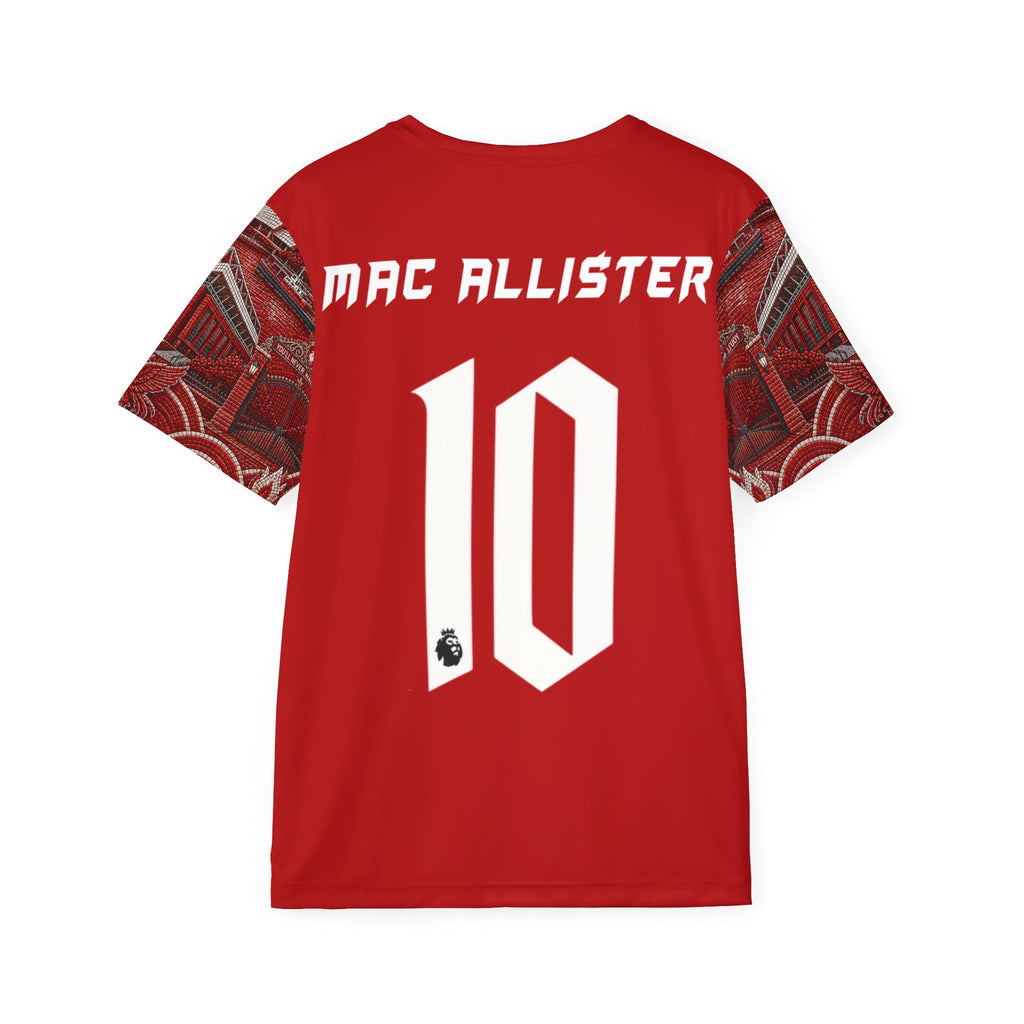 Liverpool Fan Jersey — Personalized "Mac Allister 10" Red Soccer Shirt (All-Over Print)