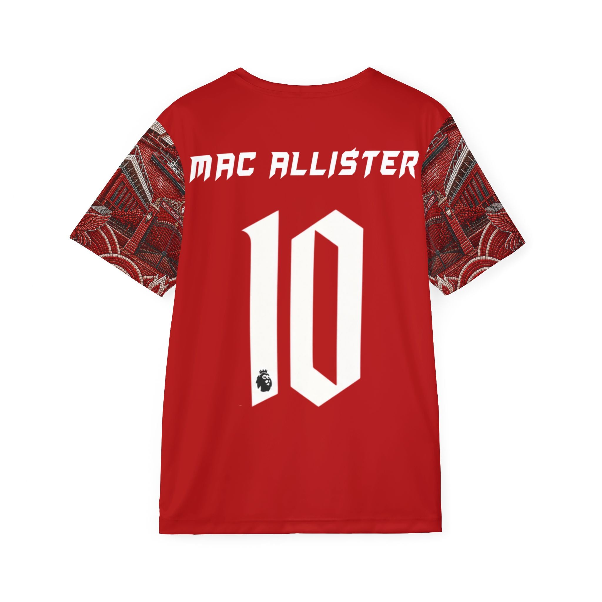 Liverpool Fan Jersey — Personalized "Mac Allister 10" Red Soccer Shirt (All-Over Print)