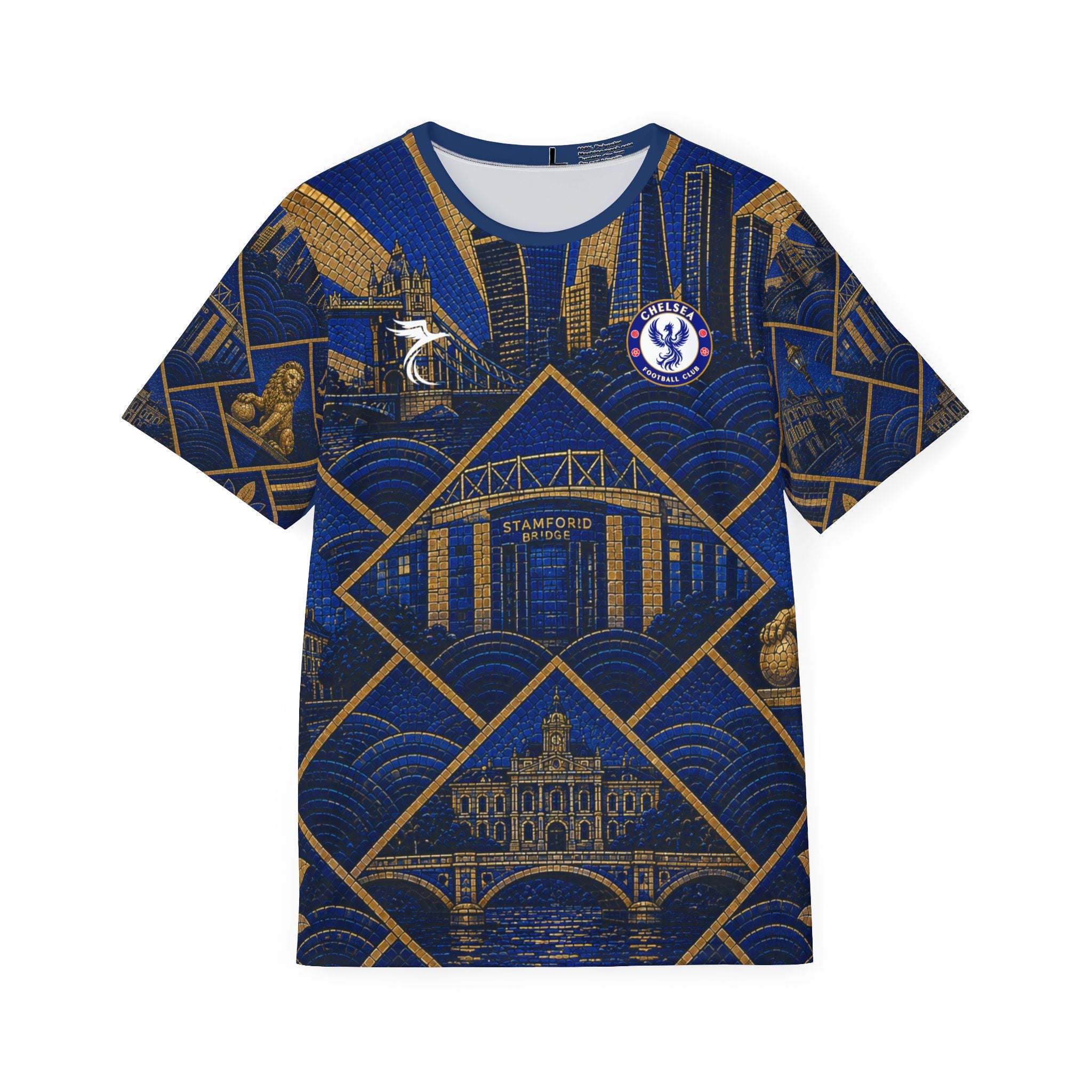 Men's Blue Soccer Jersey — 'Palmer 10' All-Over Print