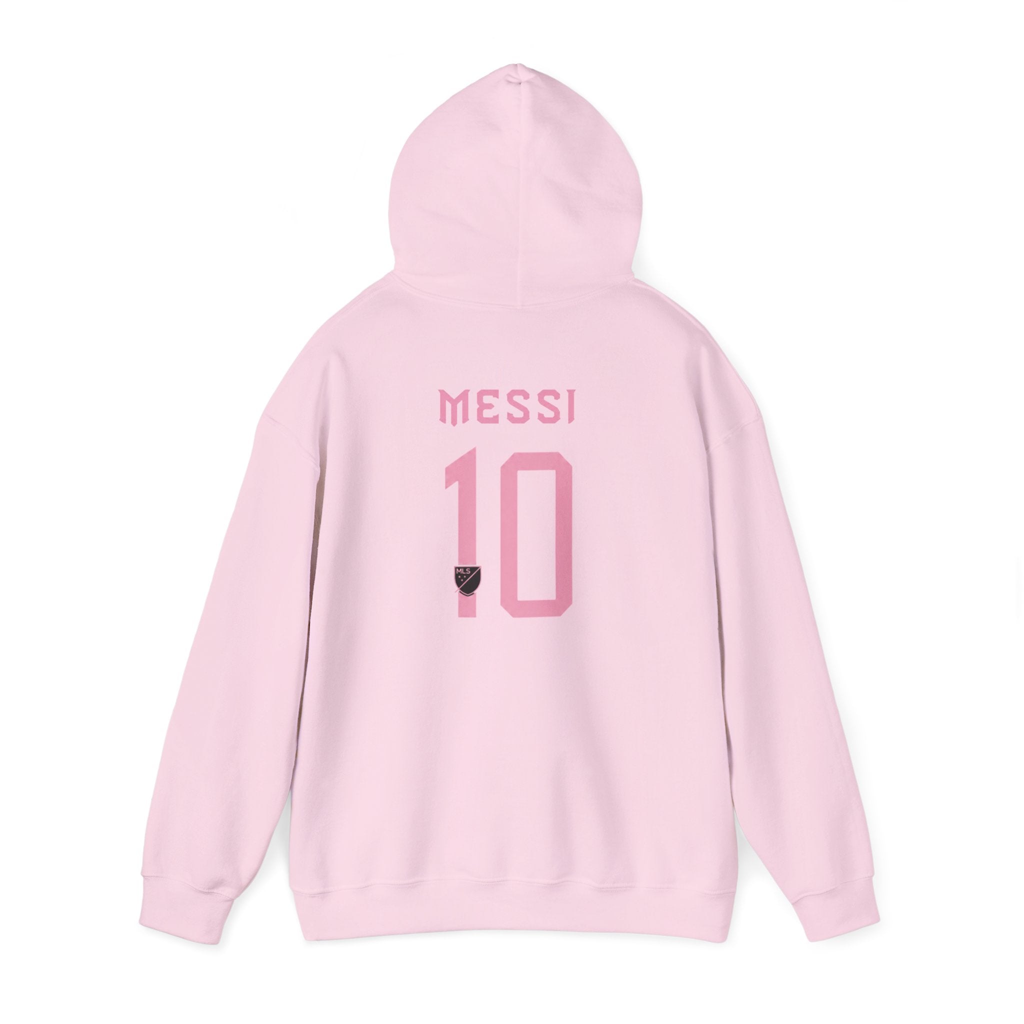Black Soccer Jersey Hoodie with Pink Number 10 Back Print
