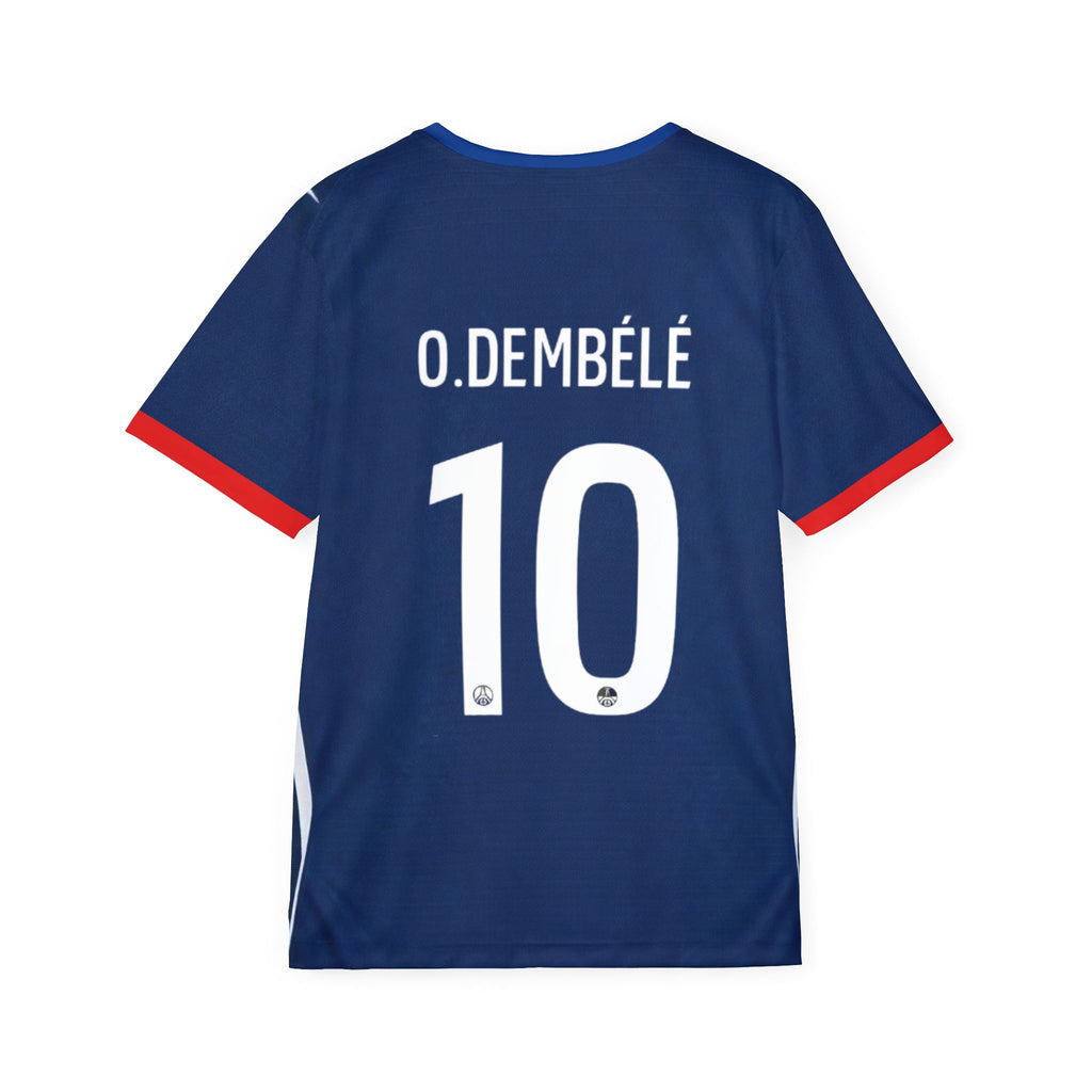 PSG O. Dembélé #10 Men’s Soccer Jersey — Qatar Airways Replica