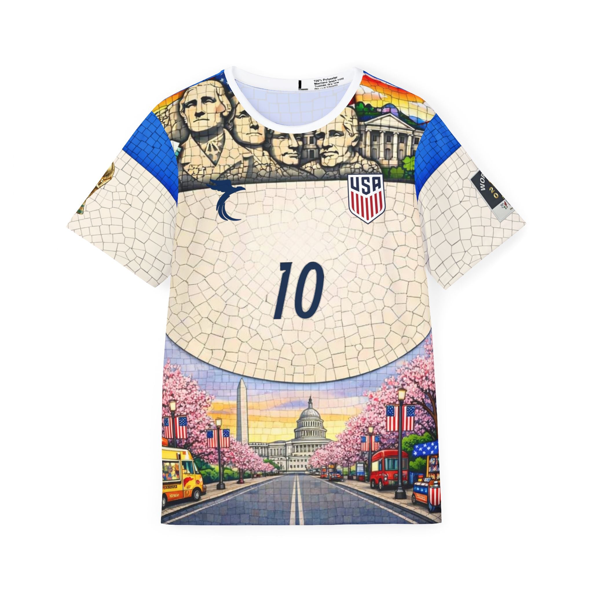 Pulisic #10 USA All-Over-Print Men's Sports Jersey — Red White Blue Soccer Fan Shirt