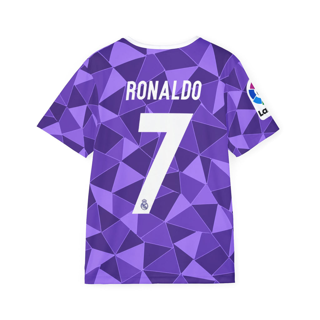 Ronaldo #7 Purple Geometric Soccer Jersey