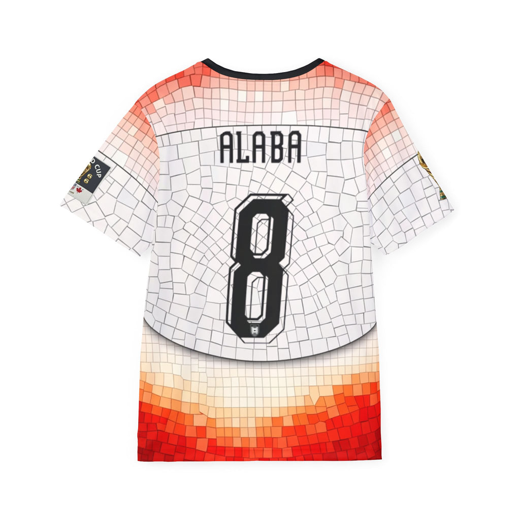Scenic Mosaic Men's Sports Jersey — Alpine Castle & Gourmet Landscape Print