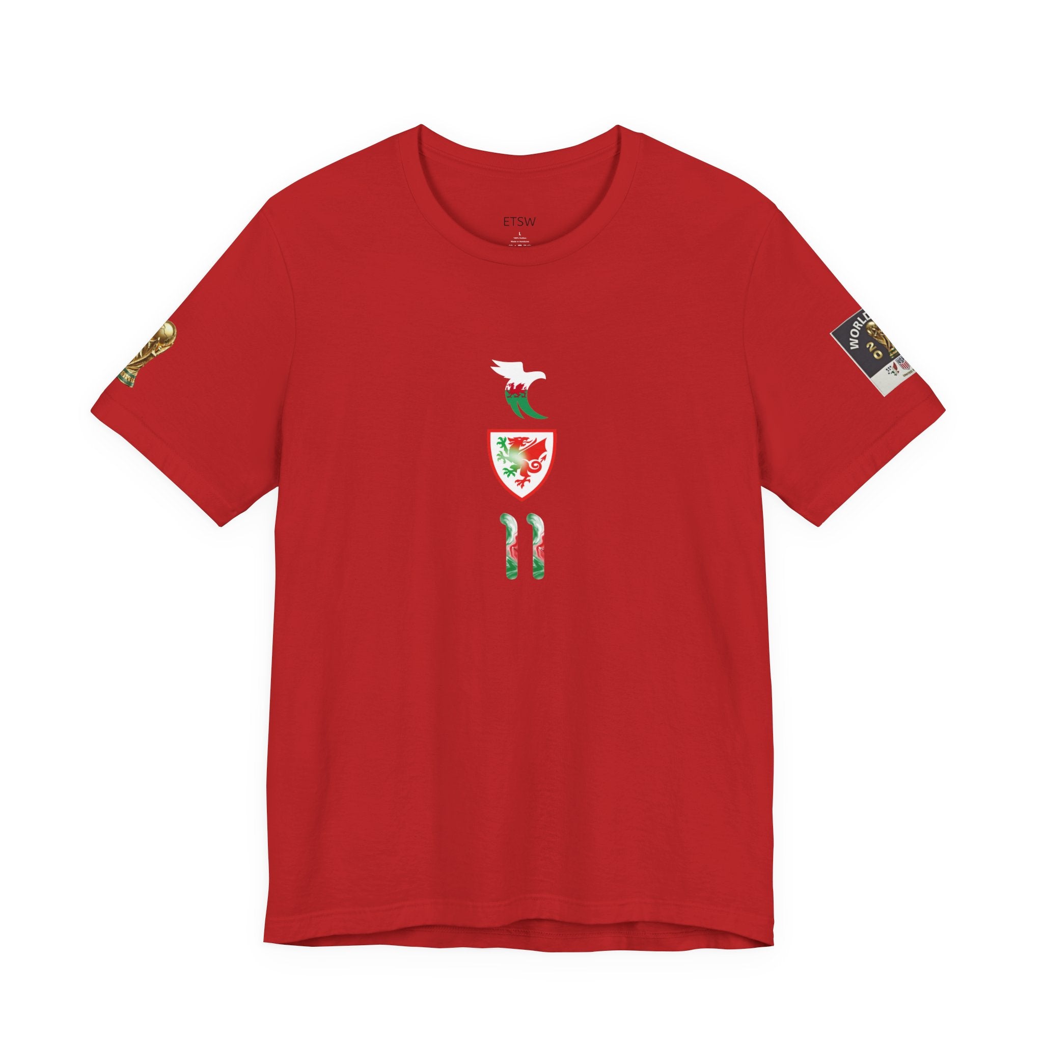 Wales Soccer Jersey Tee — Number 11 ‘Johnson’ Fan Shirt