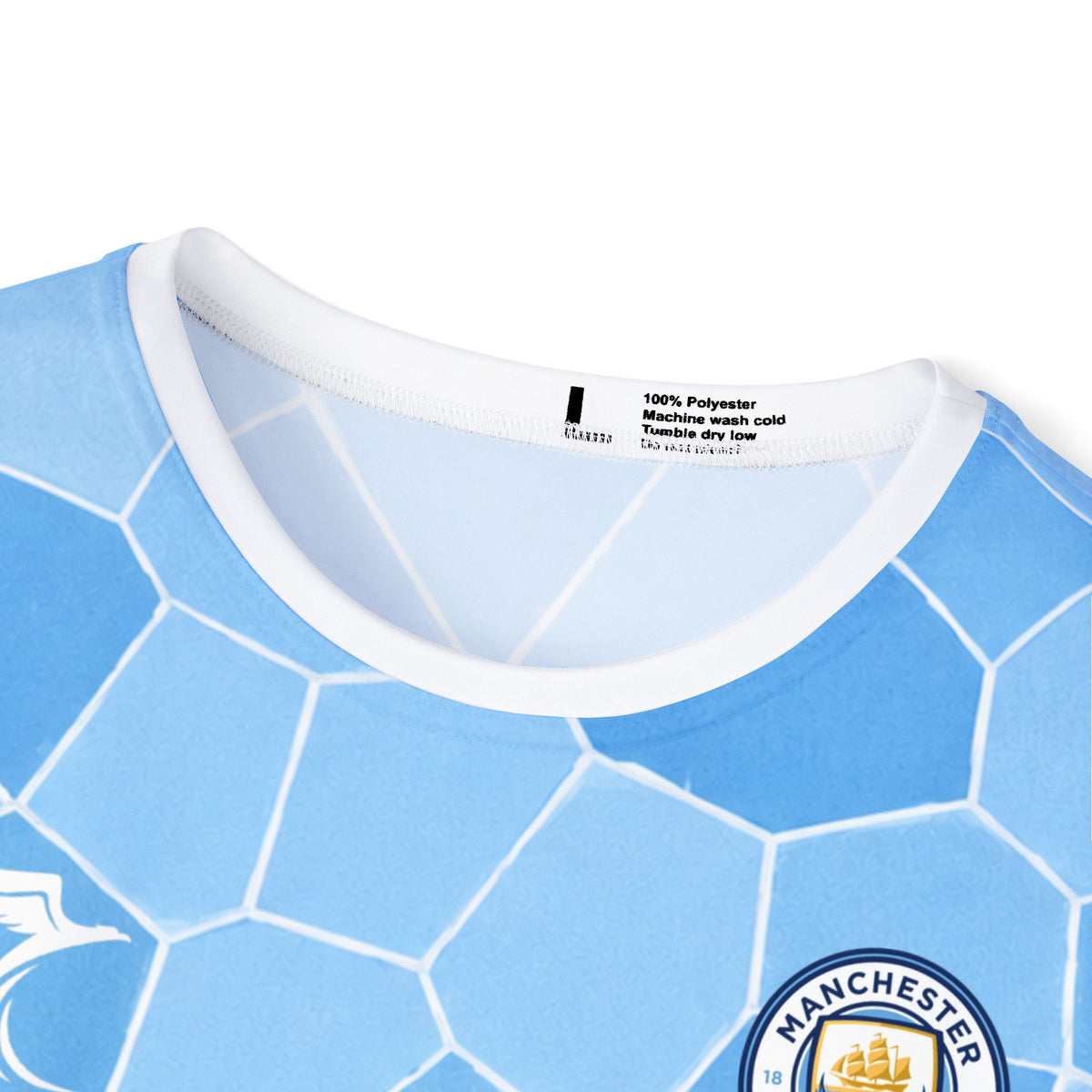 Men's Soccer Jersey — Sky Blue 'Etihad Airways' Number 20 Ndiaye Replica