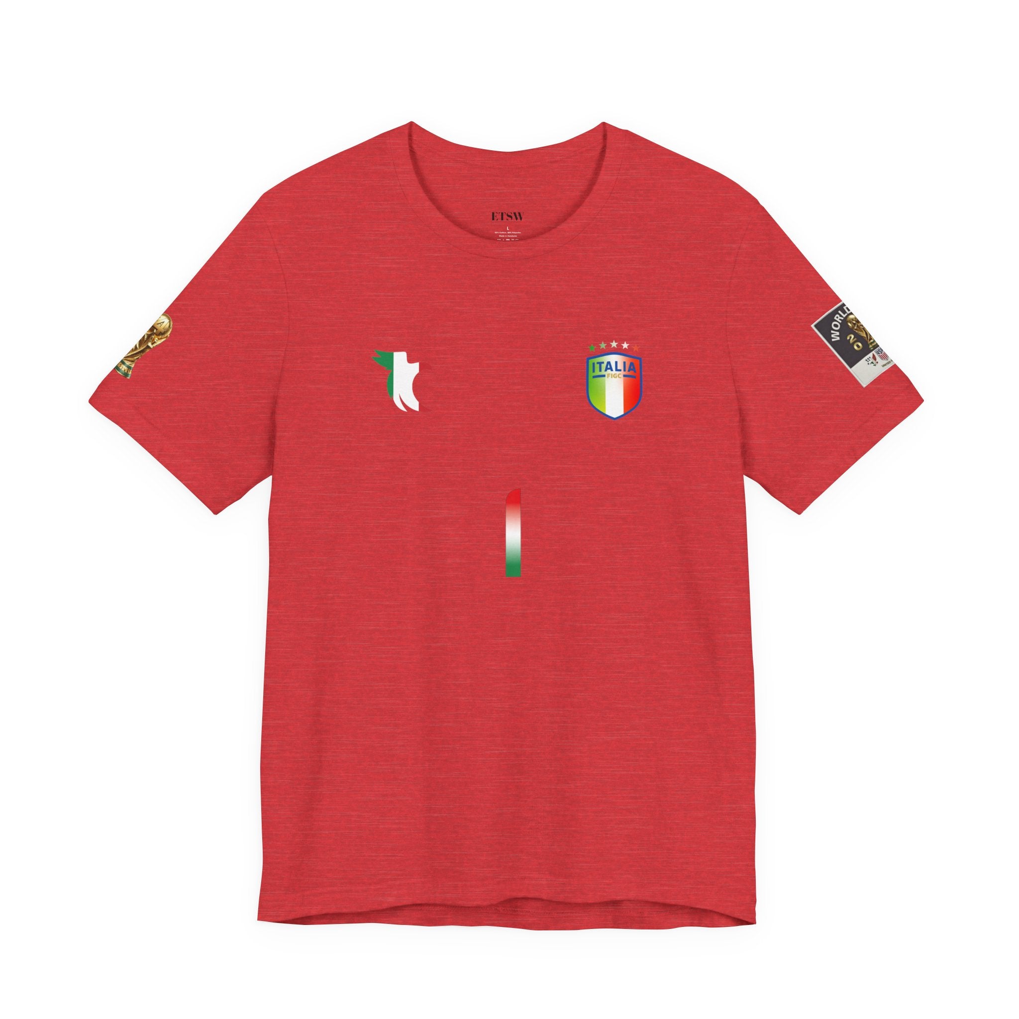 Donnarumma #1 Italy Jersey Tee | Soccer Goalkeeper Shirt