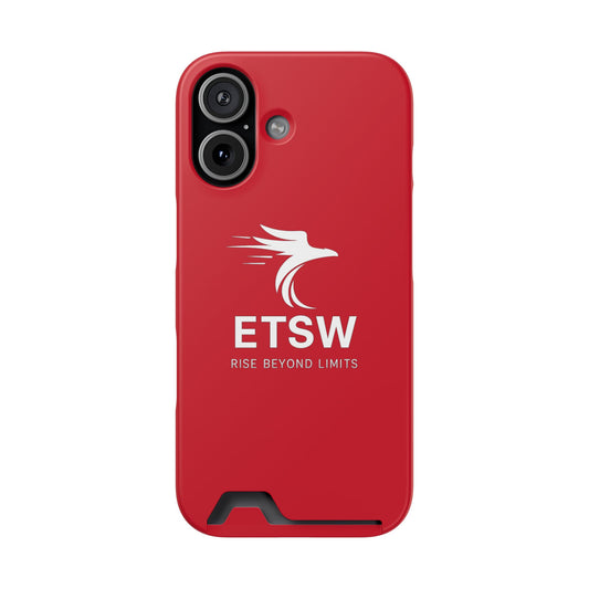 Phone Case with Card Holder — ETSW 'Rise Beyond Limits' Slim Protective Case