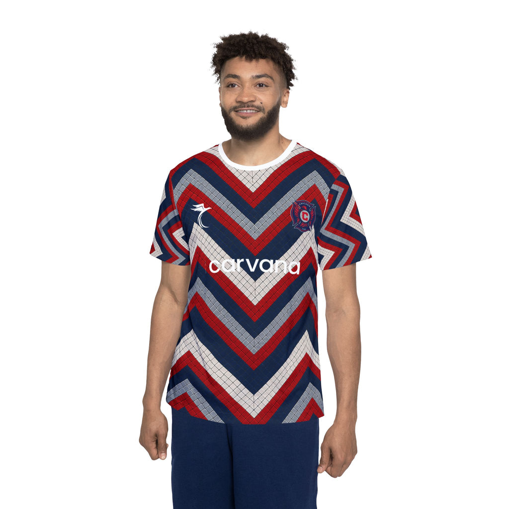 Chicago Fire #9 Sports Jersey — Red, White & Navy All-Over Print