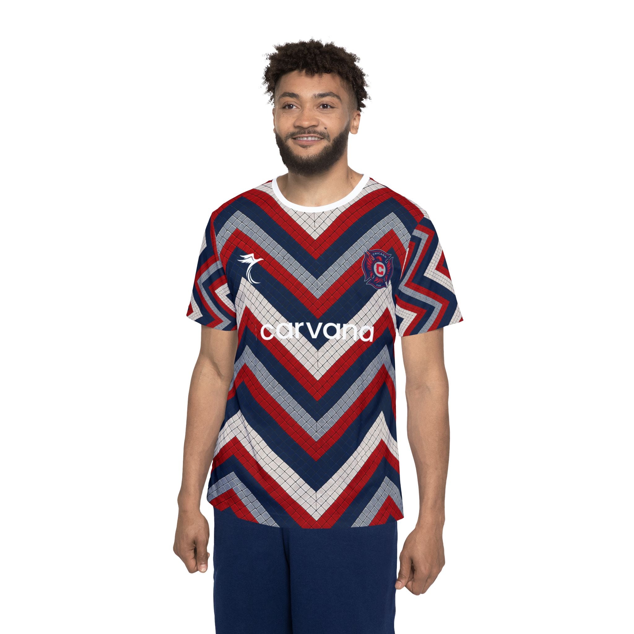 Chicago Fire #9 Sports Jersey — Red, White & Navy All-Over Print