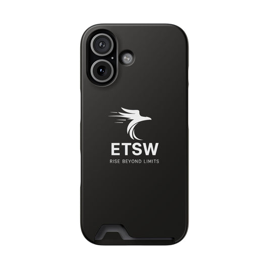 ETSW Logo Phone Case with Card Holder | Slim Protective Wallet Case