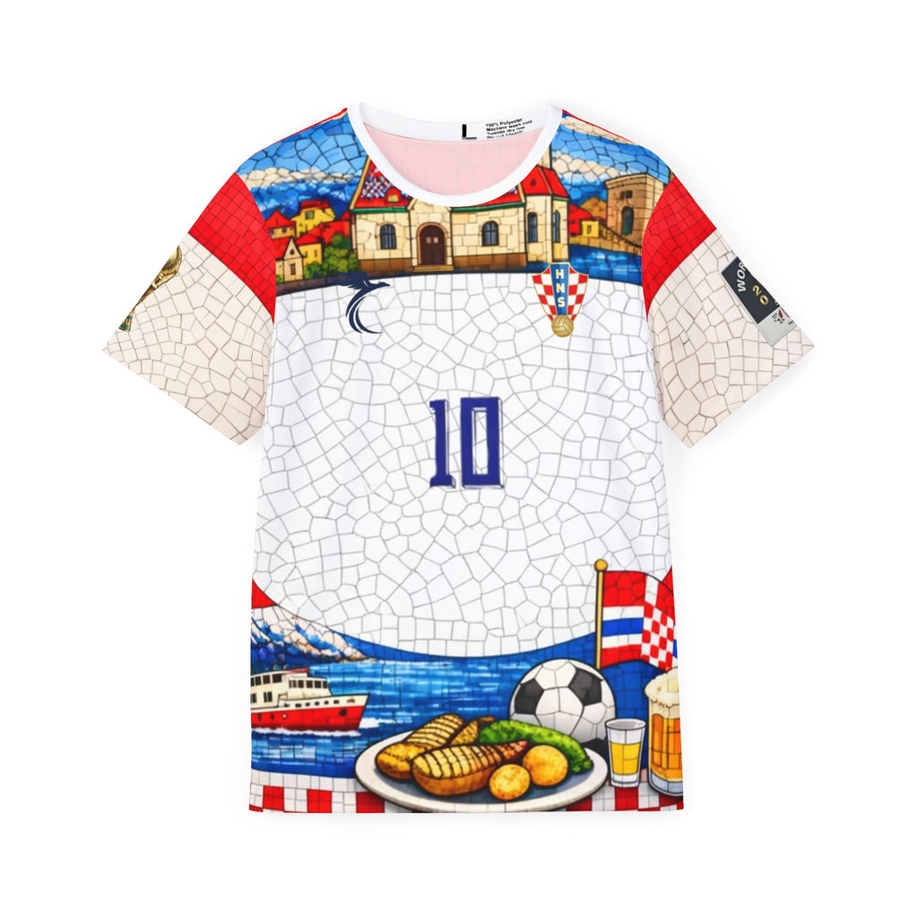 Croatia Mosaic Soccer Jersey — Men's All-Over-Print Football Shirt