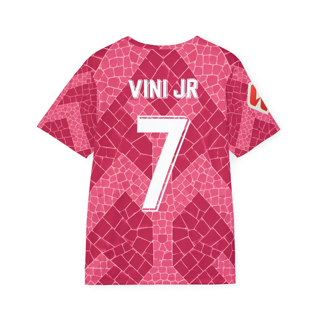 VINI JR 7 Pink Mosaic Soccer Jersey
