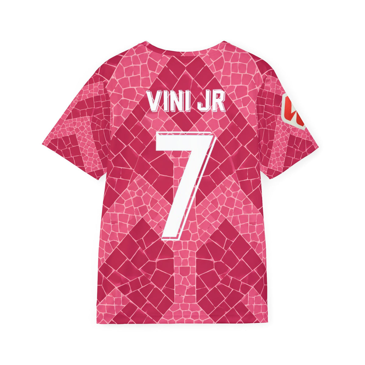 VINI JR 7 Pink Mosaic Soccer Jersey