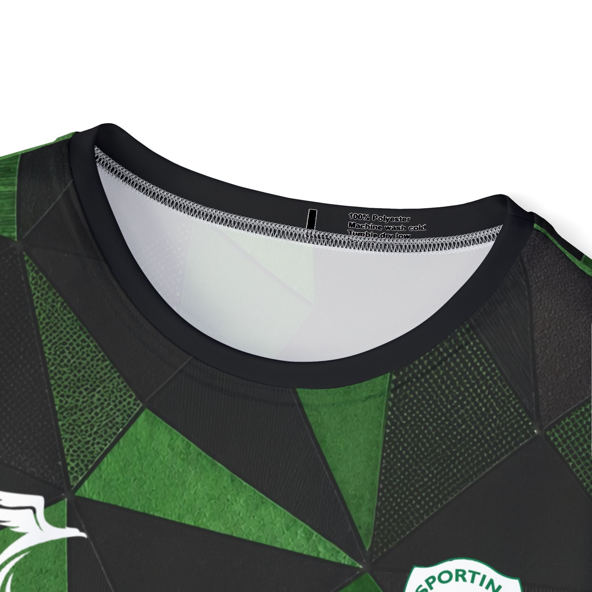Men's Green Geometric Soccer Jersey — 'Trincão 17' AOP Fan Shirt