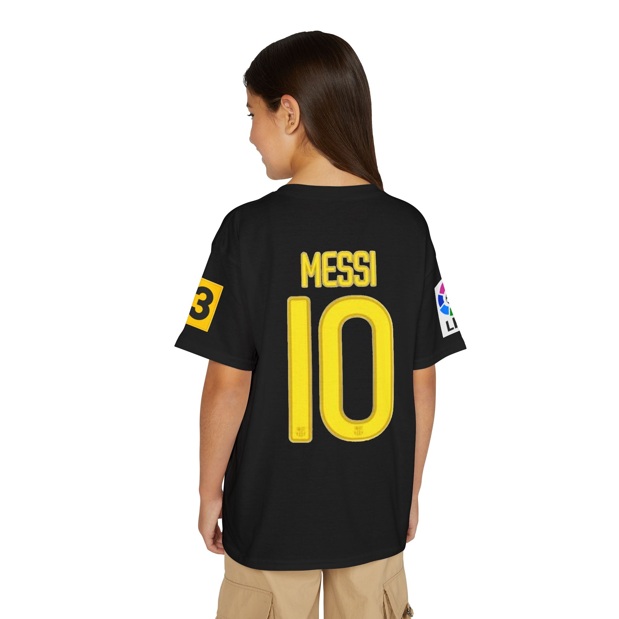 Youth Soccer Jersey — Black #10 Back Name Performance Tee