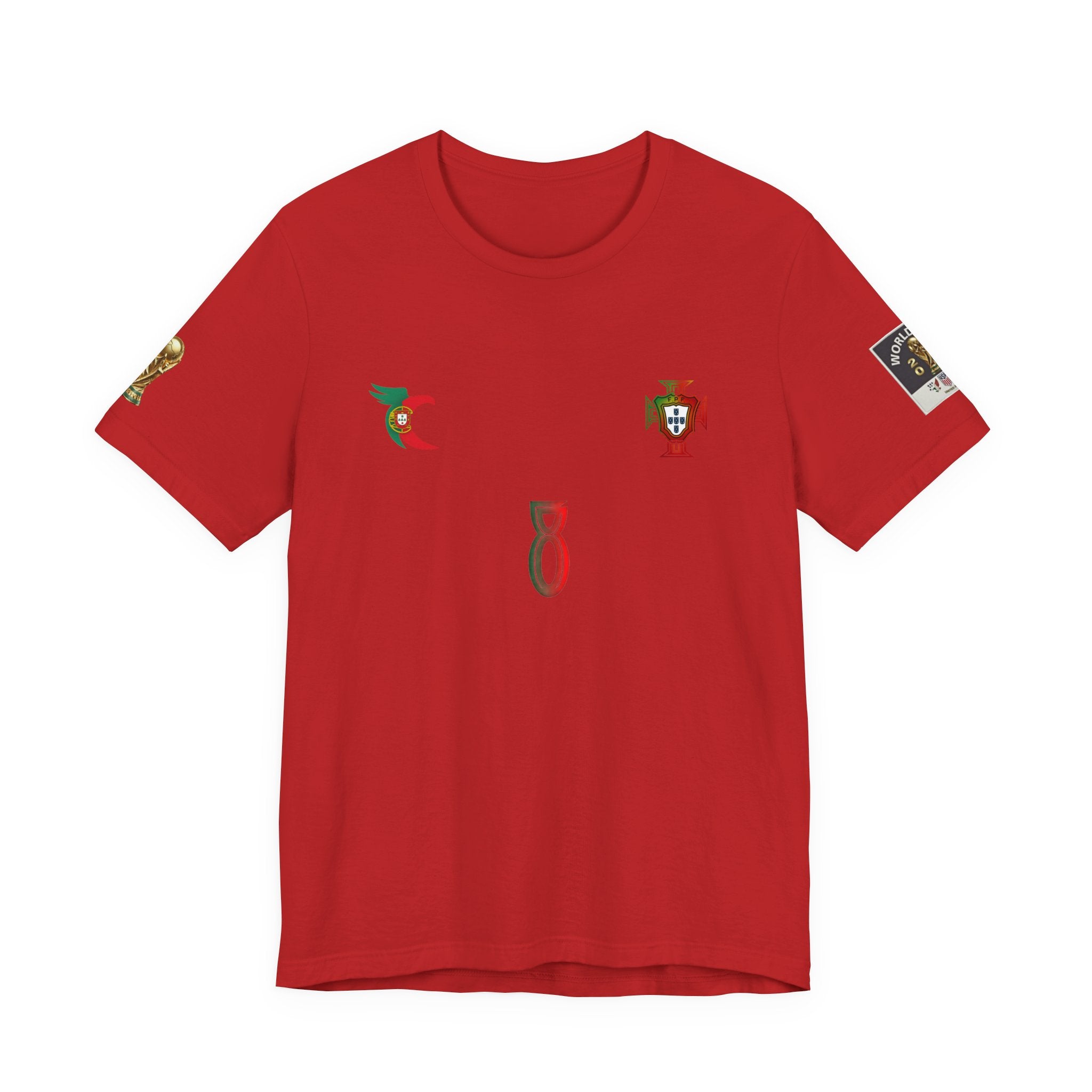 B. Fernandes Portugal Soccer Jersey Tee — Back Number 8 Football Fan Shirt