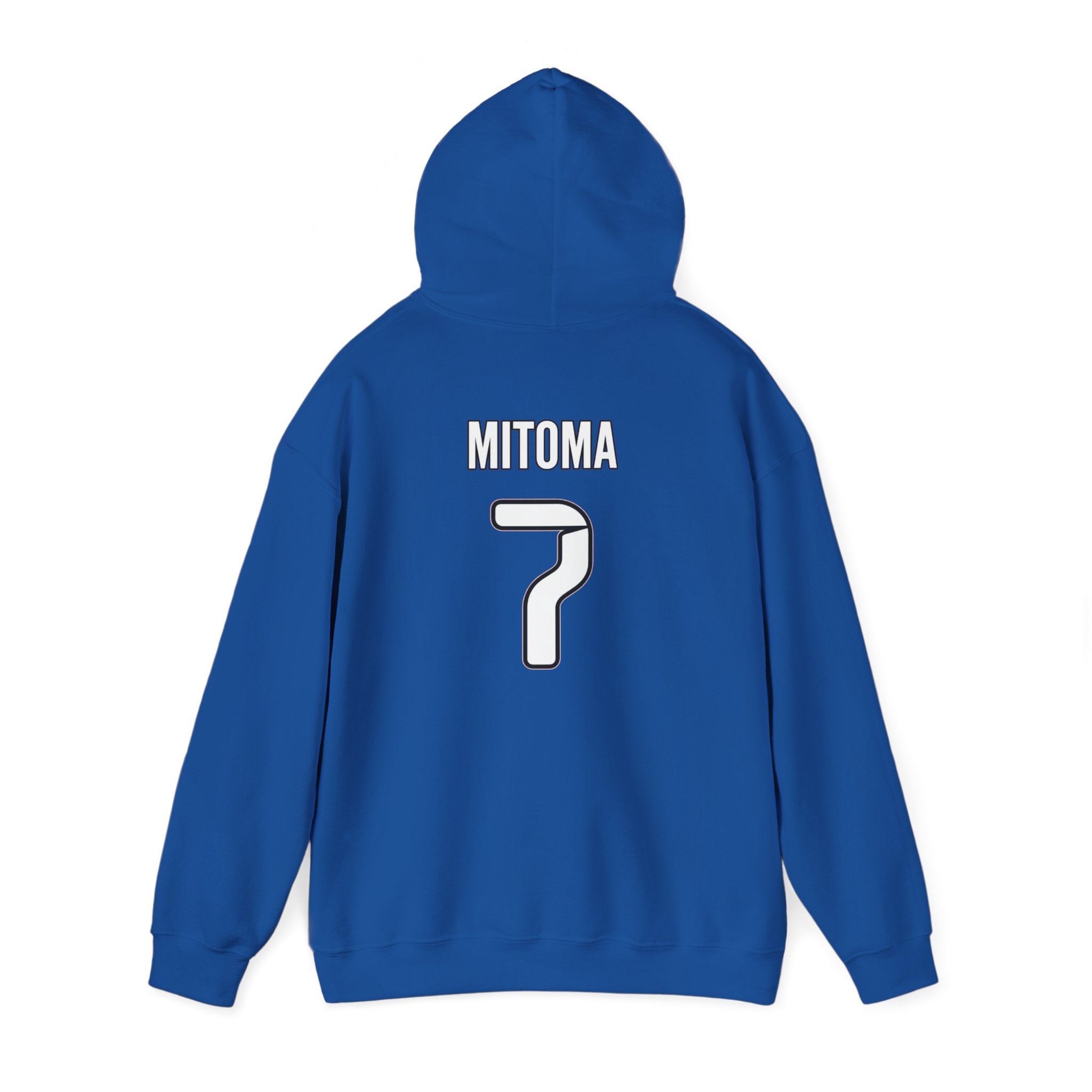 Japan Soccer Jersey Hoodie — Custom 'Minoma 7' Back Number with Crest Chest