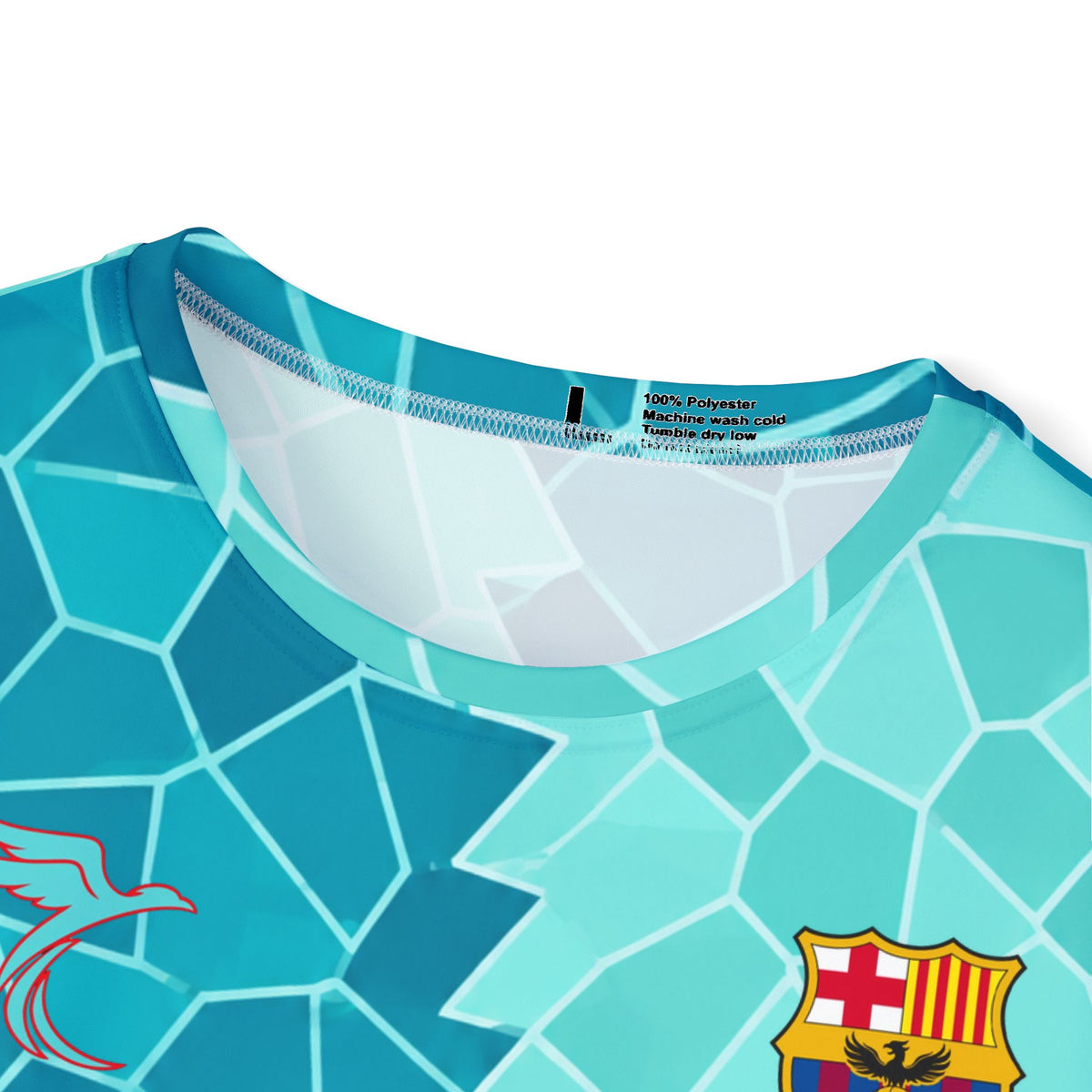 Barcelona-Inspired Mosaic Soccer Jersey — Personalized "Fermín 7"