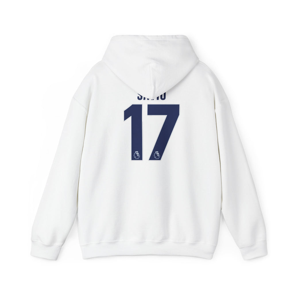 Tottenham Hotspur 17 Savio Football Hoodie — White AIA Logo Soccer Sweatshirt
