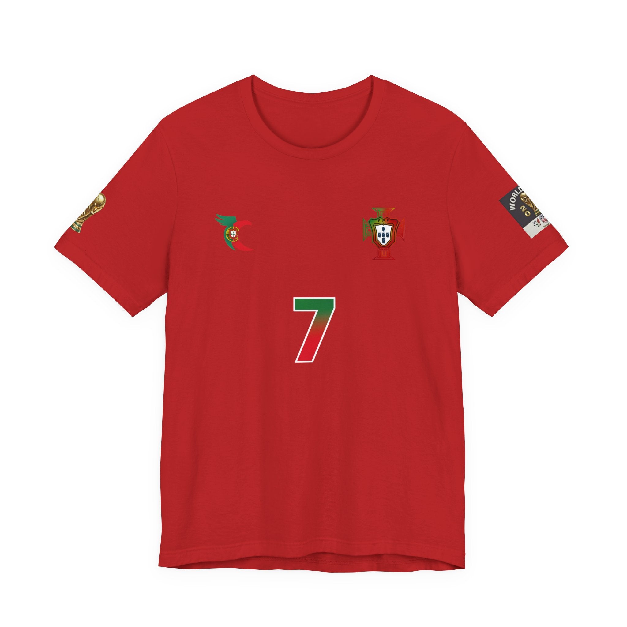 Ronaldo 7 Portugal Jersey Tee | Football Number 7 Soccer Shirt